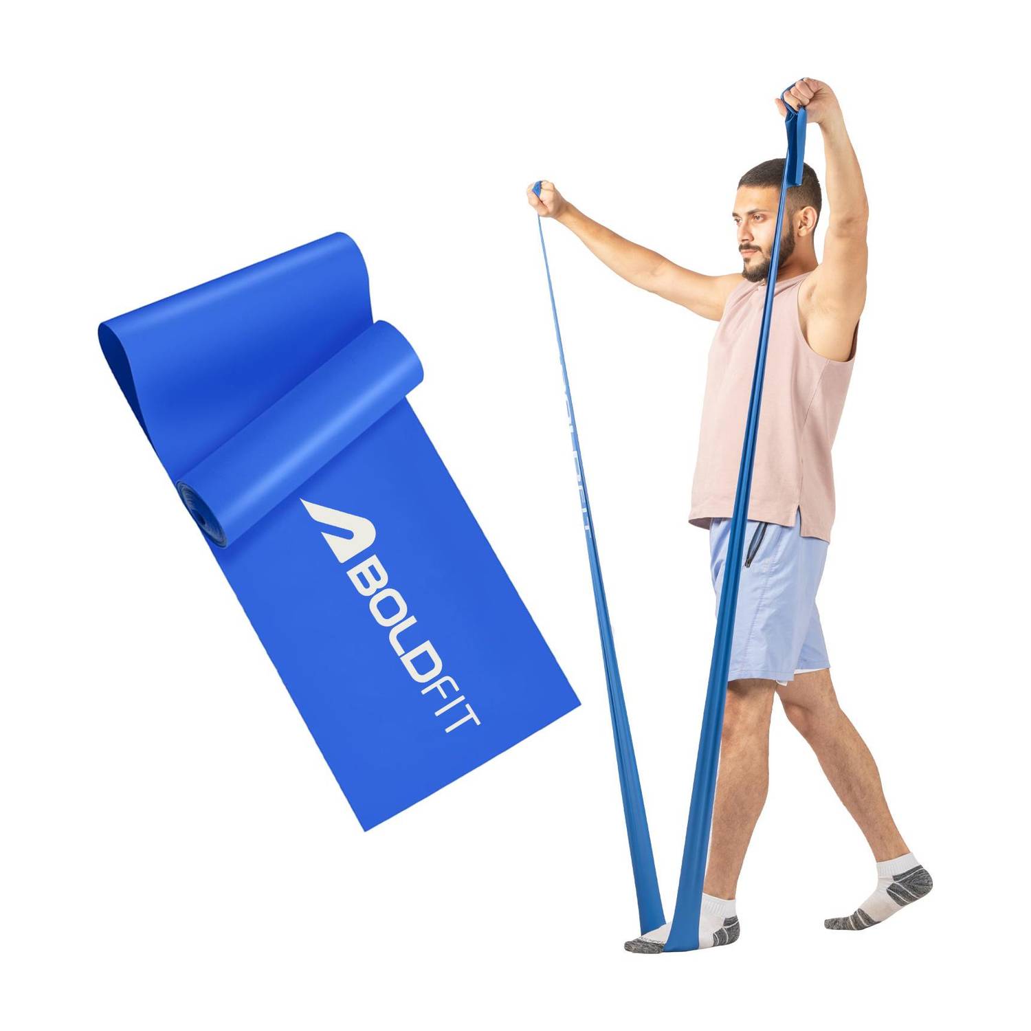 BOLDFIT Resistance Bands Stretch Band Exercise Band Gym Band Stretch Band for Gym Fitness Band