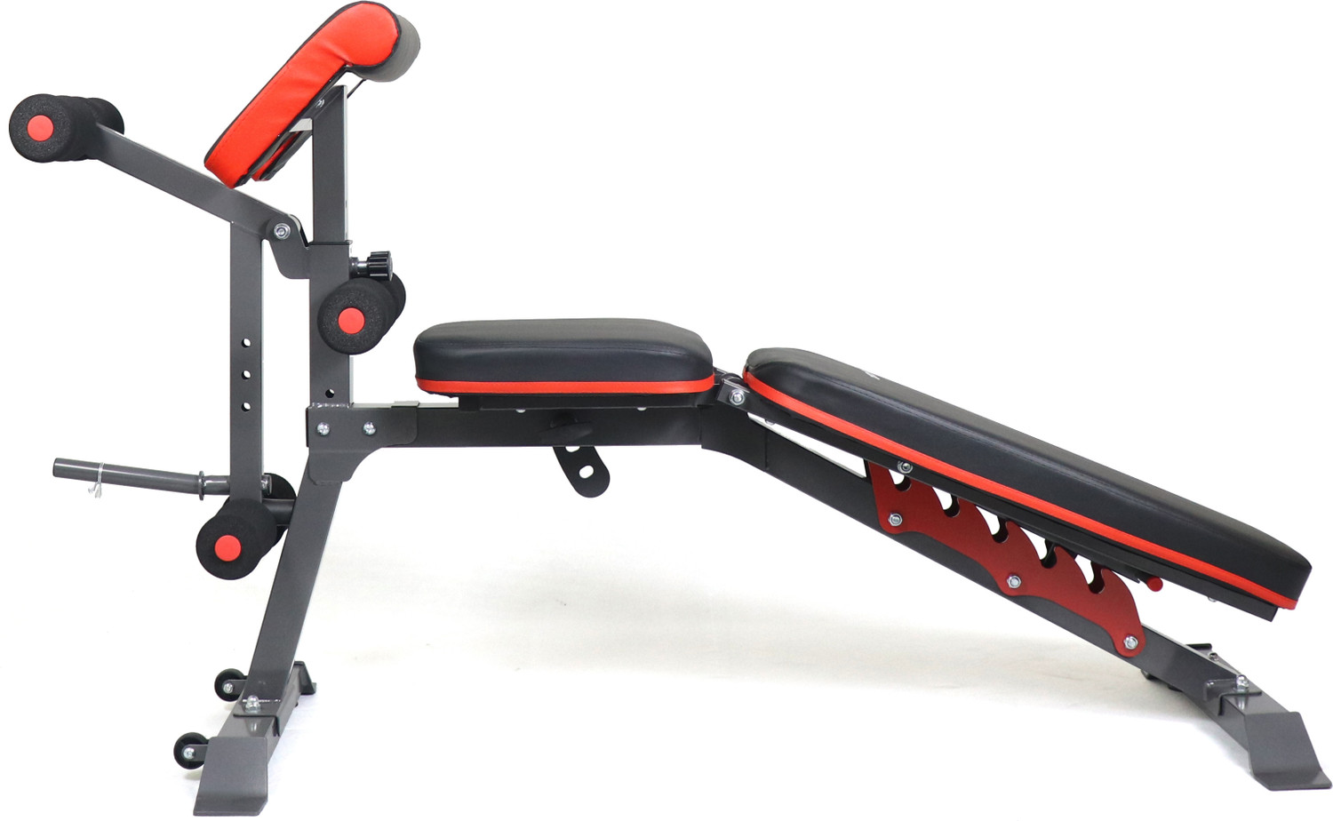 Image of KOBO Heavy Adjustable Dumbbell Bench Flat Incline Decline, Leg Curl, Leg Extension Multipurpose Fitness Bench