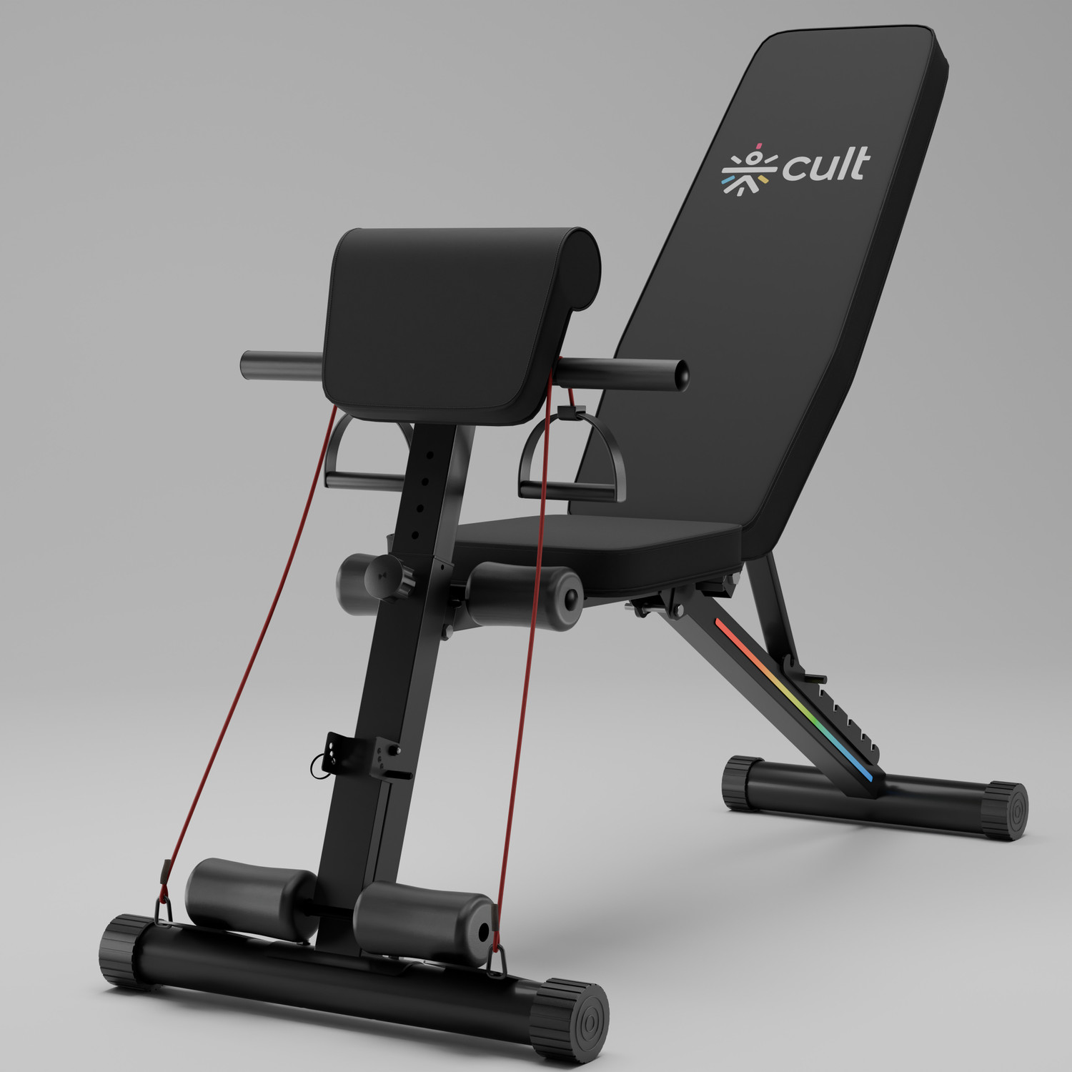Image of Cult PreacherBench for Workout, Adjustable Resistance Bands, 350kg MaxWeight Foldable Multipurpose Fitness Bench