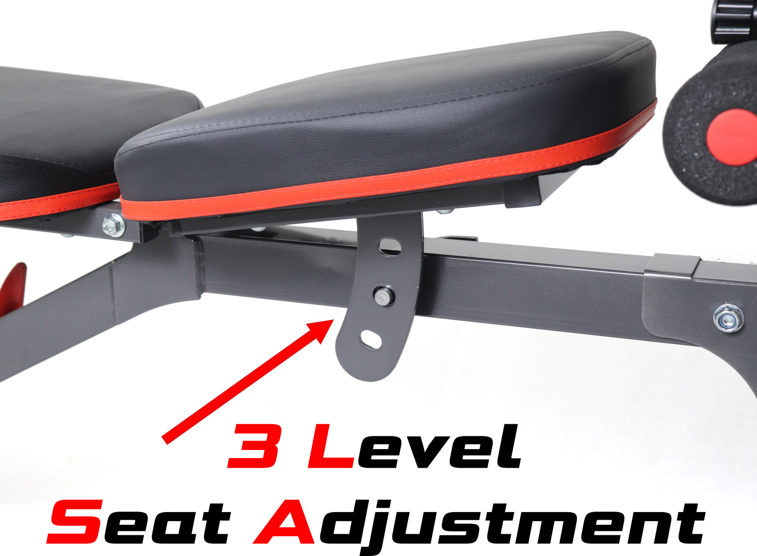 Image of KOBO Heavy Adjustable Dumbbell Bench Flat Incline Decline, Leg Curl, Leg Extension Multipurpose Fitness Bench
