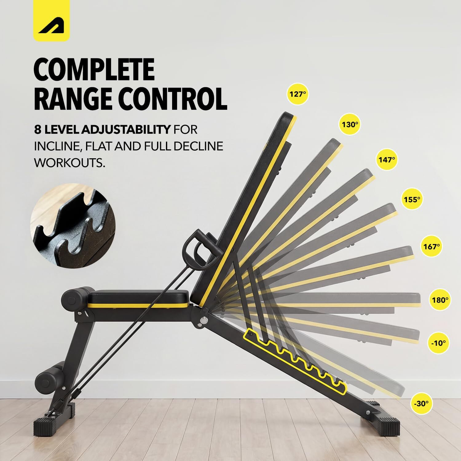 Image of BOLDFIT ProLift Heavy-Duty Adjustable Weight Bench for Home Workout Multipurpose Fitness Bench