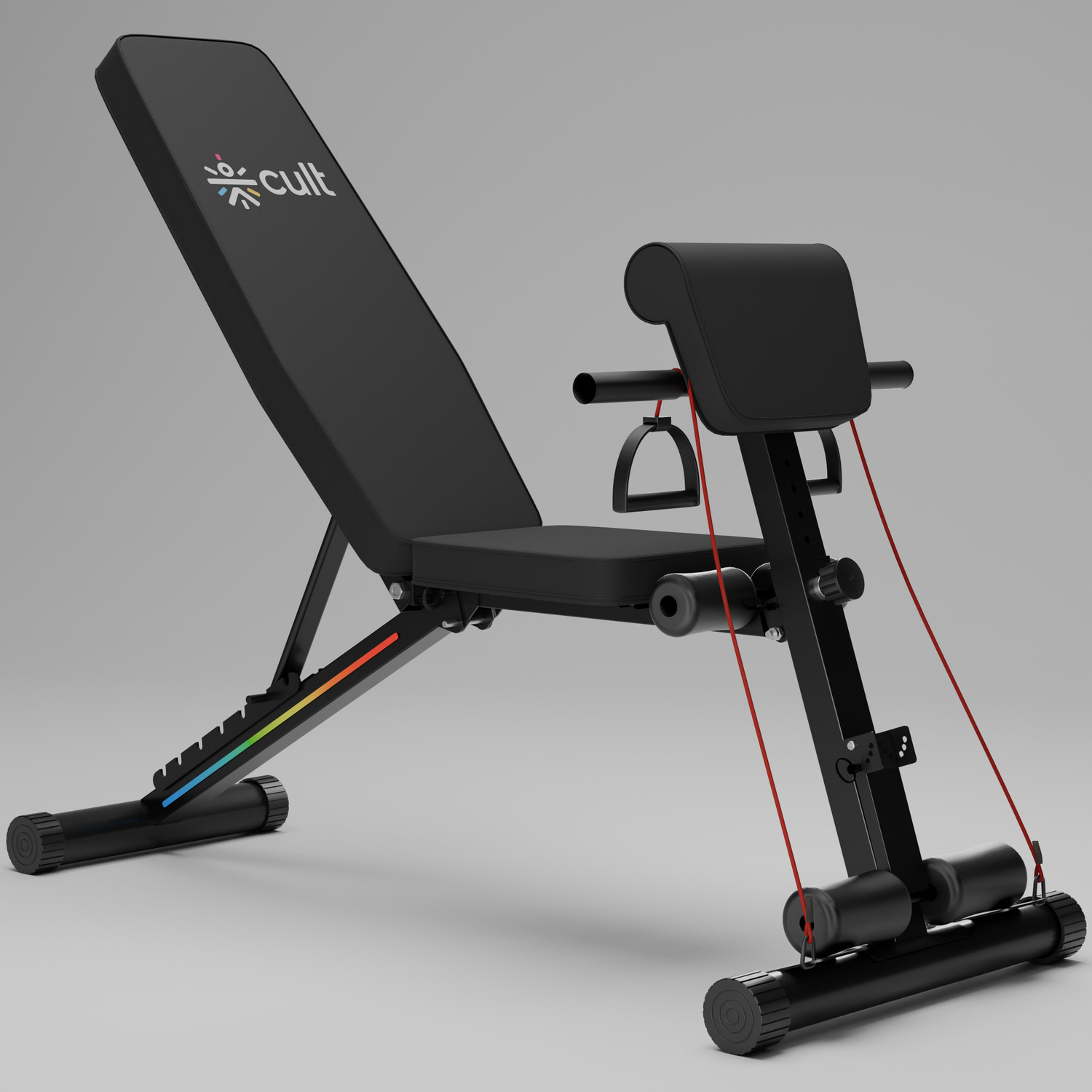 Image of Cult PreacherBench for Workout, Adjustable Resistance Bands, 350kg MaxWeight Foldable Multipurpose Fitness Bench