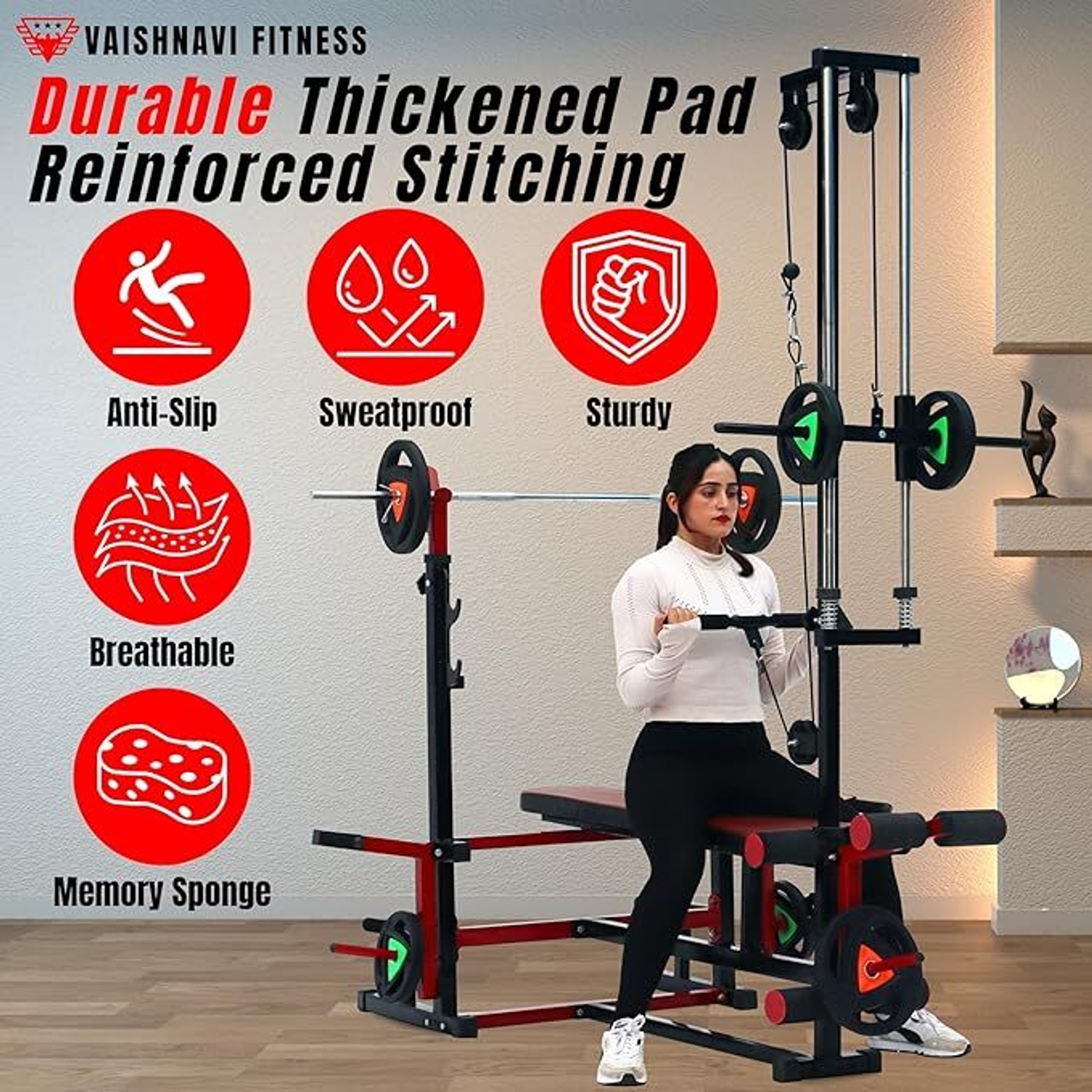 Image of VAISHNAVI FITNESS Vaishnavi Fitness 20 IN 1 PRO Multipurpose Fitness Bench
