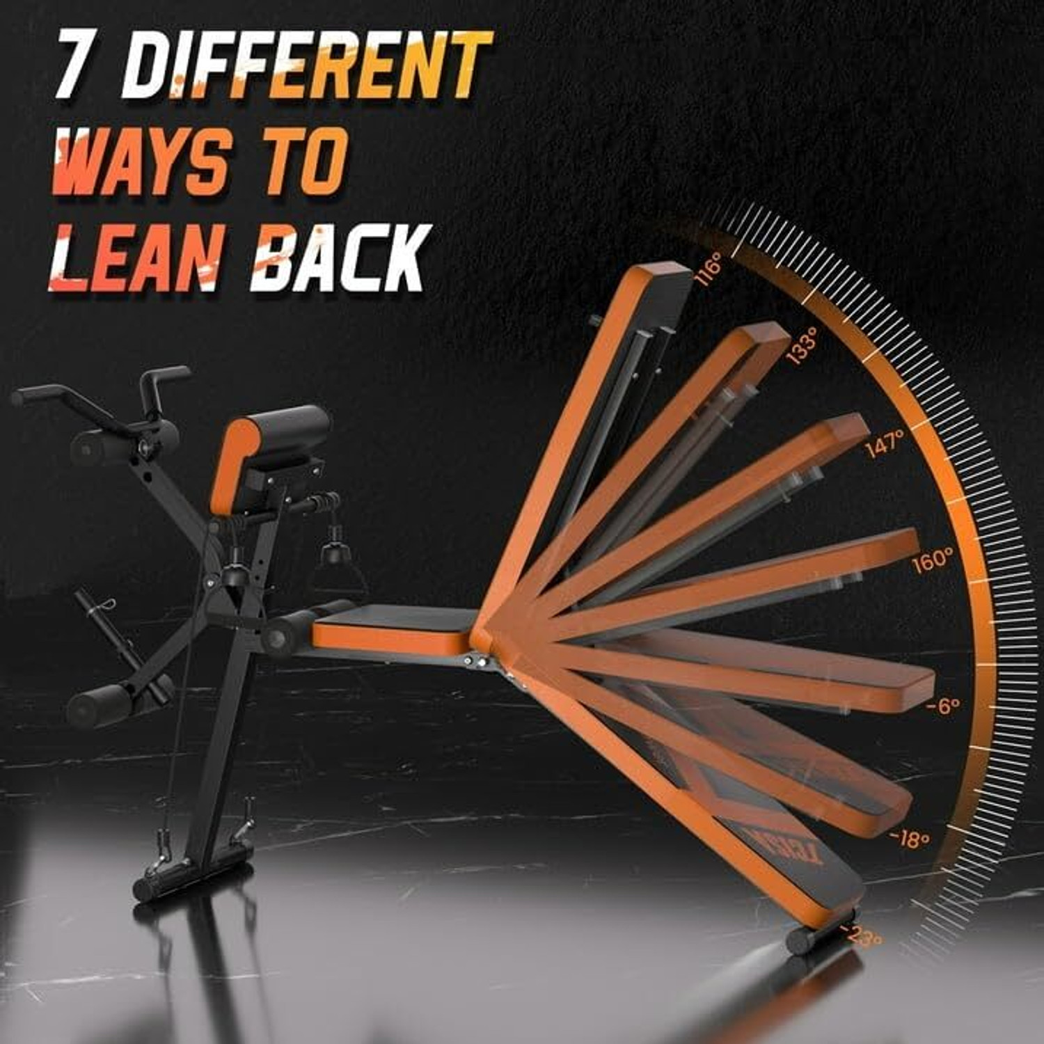 Image of KOBO Adjustable Weight Bench with Leg Extension & Curl Pad |Gym Bench Multipurpose Fitness Bench