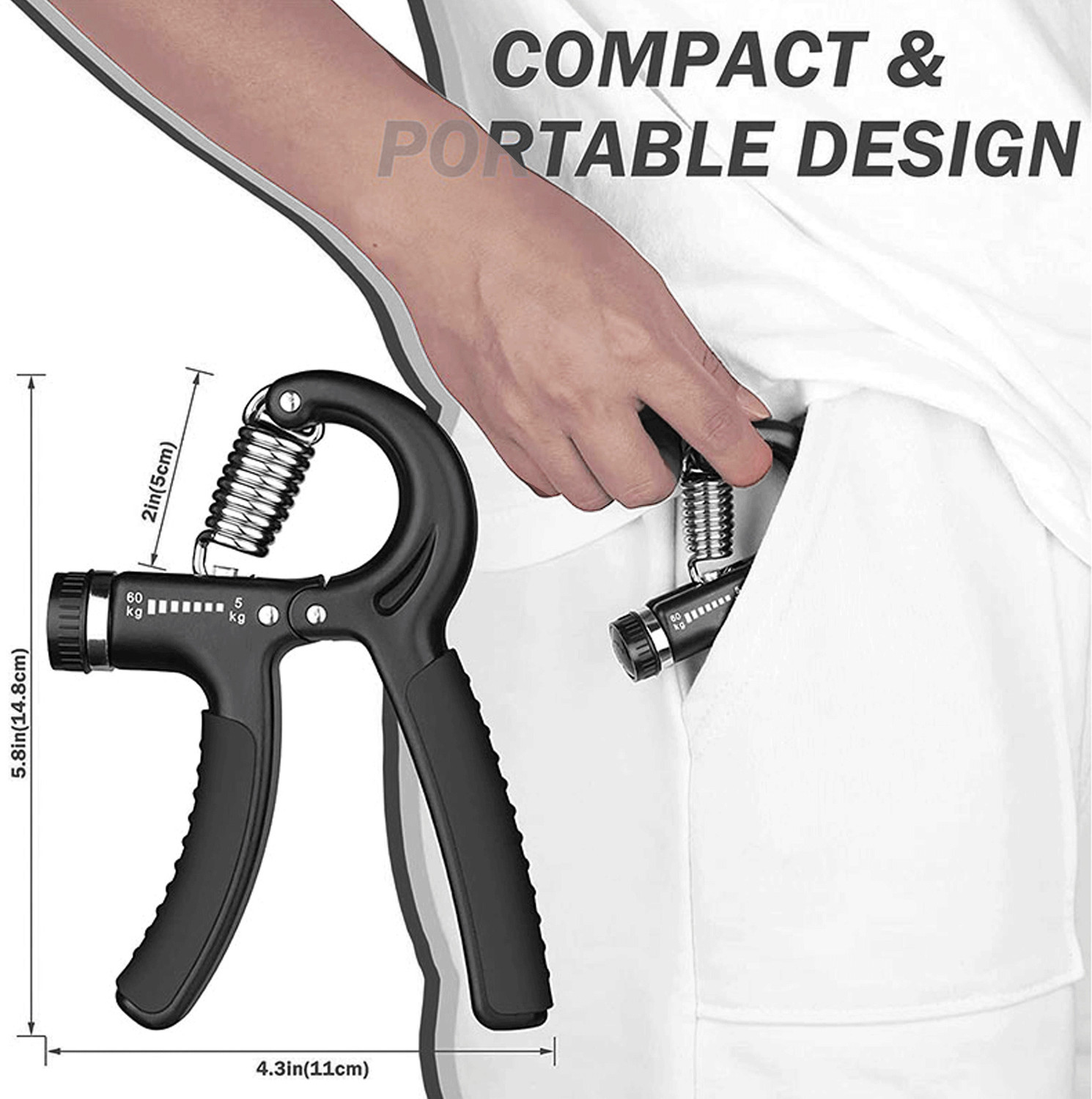 Image of SLOVIC Heavy Double Tonning Tube + Hand Grip | COMBO For Exercise Hand Grip /Fitness Grip
