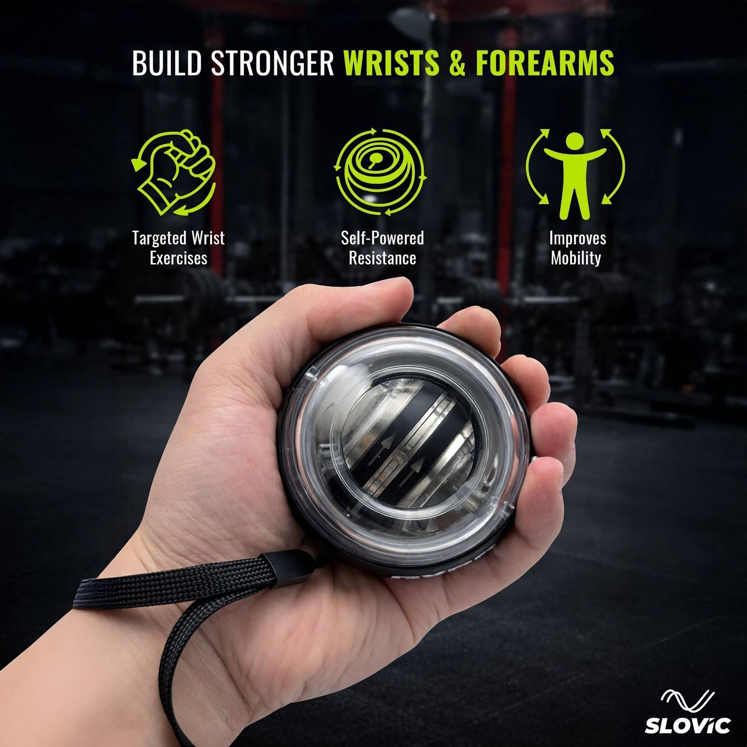 SLOVIC Gyro Ball Gym Hand Grip - Image 3