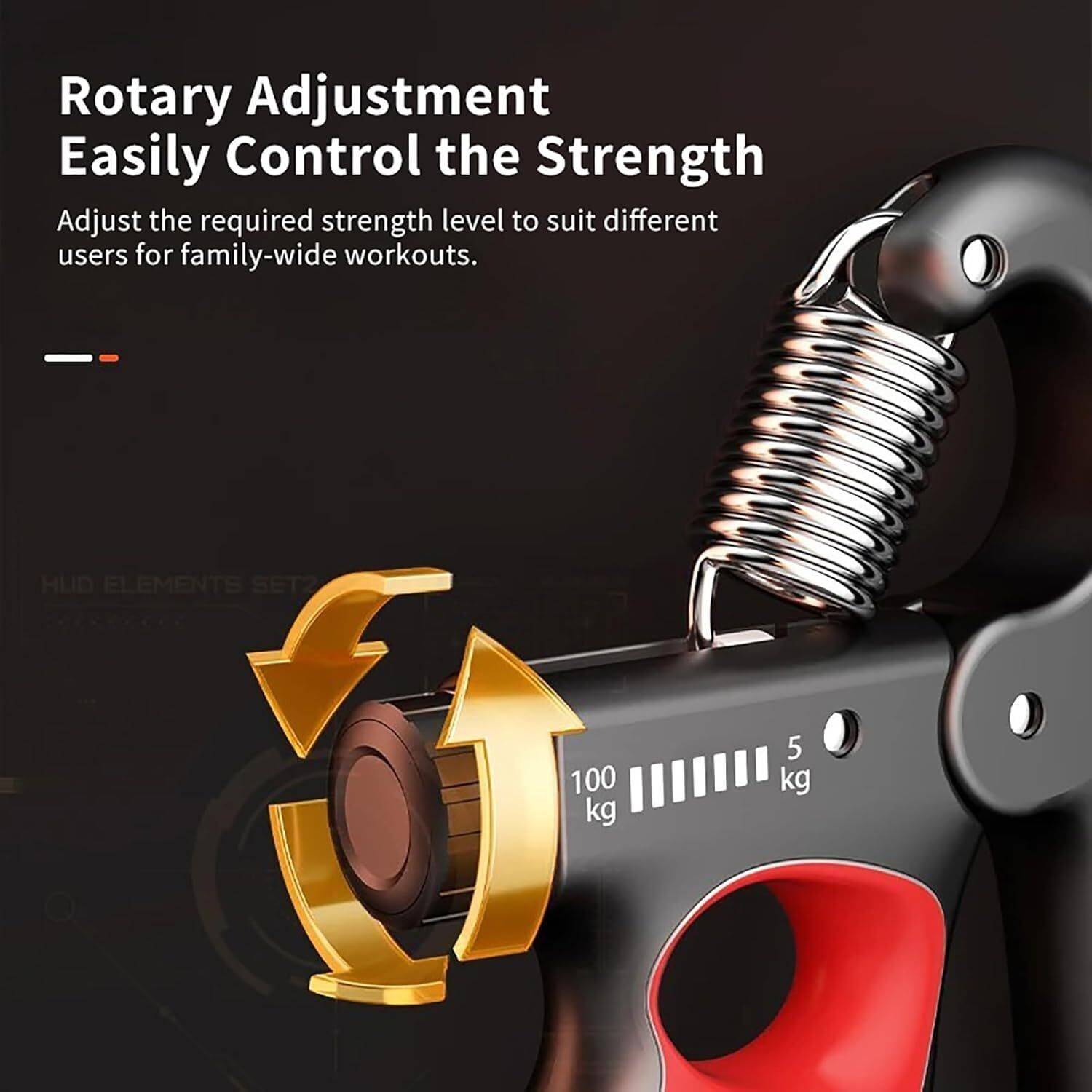 DHEER Adjustable Hand Grip Strengthener with Counter - Image 3