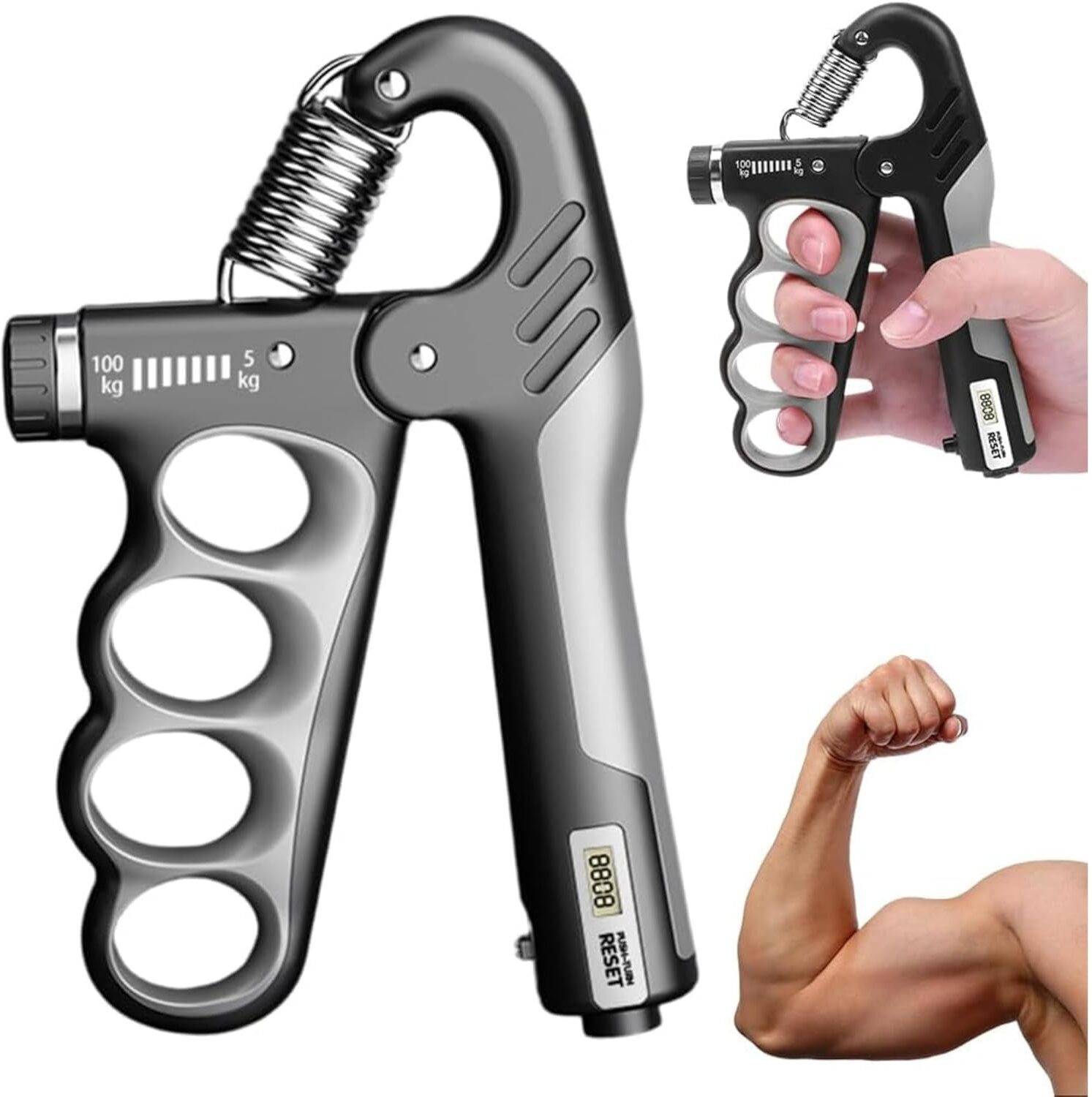 DHEER Adjustable Hand Grip Strengthener with Counter - Image 2