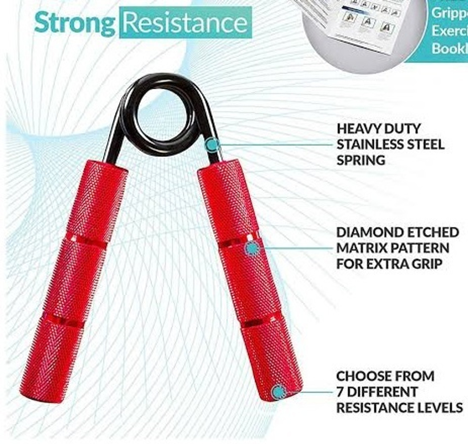 Image of Deviant Buzz Metal Hand Gripper For Advance Level 200LBS Hand Grip /Fitness Grip