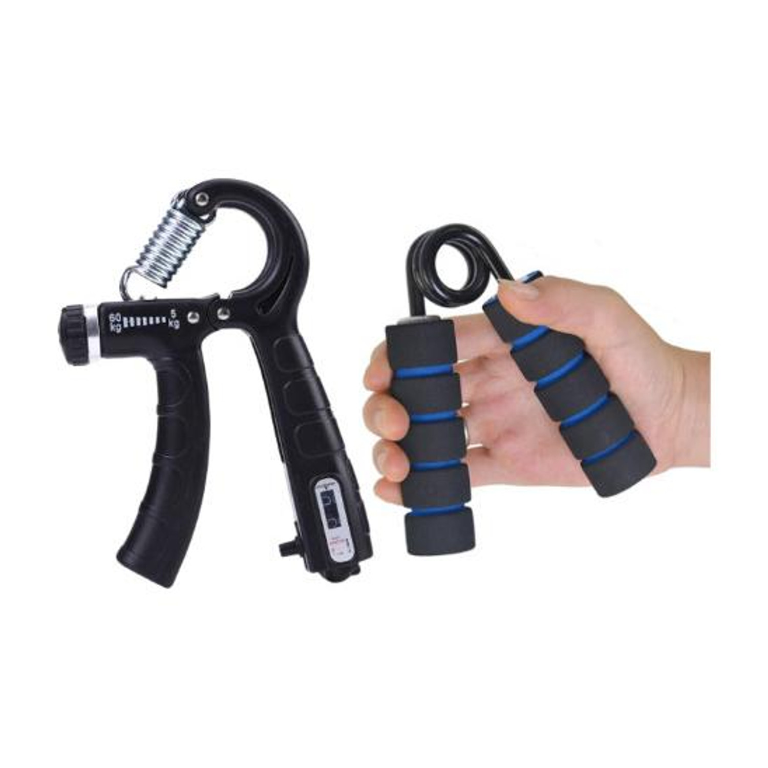 Image of UKARUS Digital Hand Grip & V-shape grip V-Shape Hand Gripper Finger Gripper for Gym Hand Grip /Fitness Grip (Multicolor)