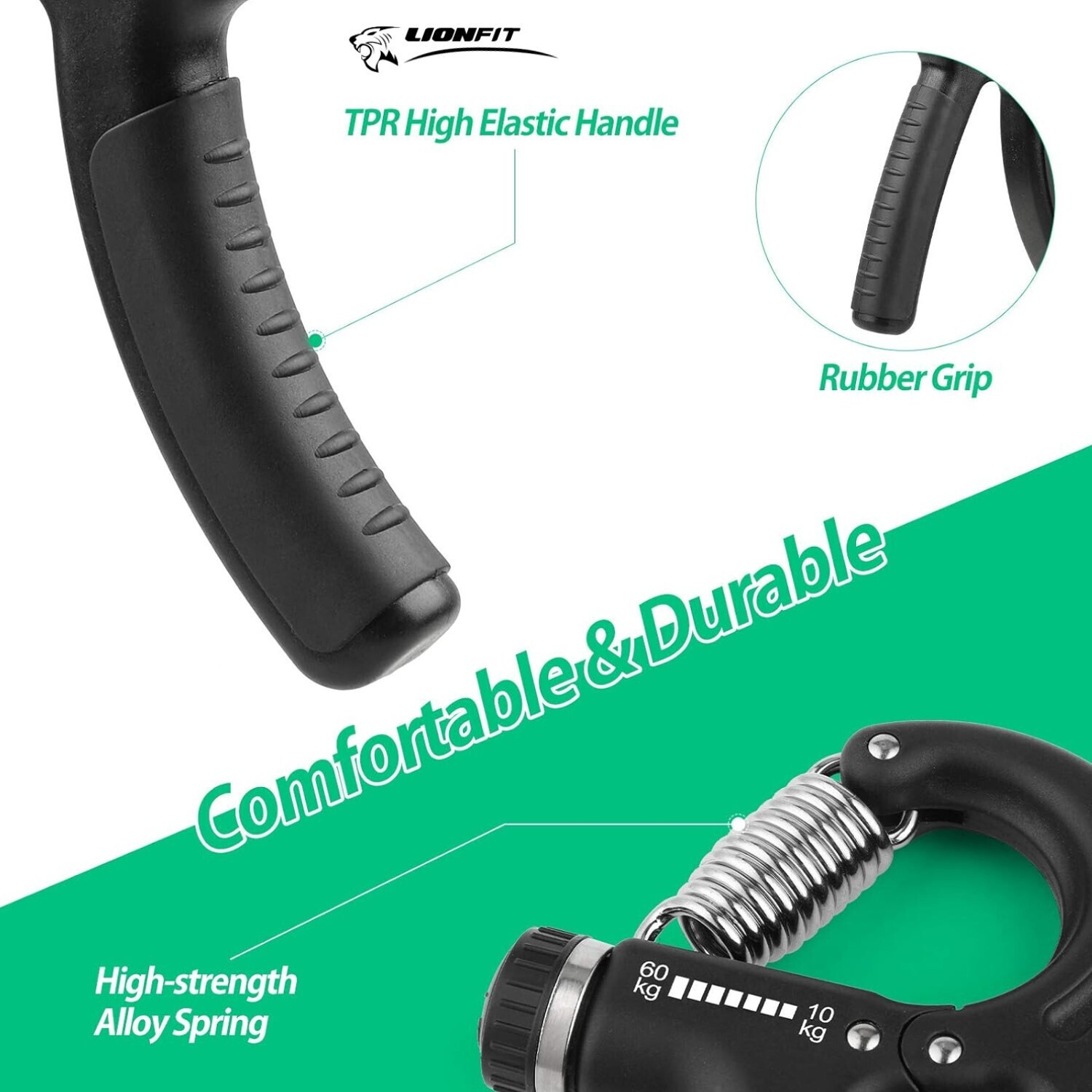 Image of LIONFIT Resistance Hand Grip 5-60kg for Home Gym Workout Hand Grip /Fitness Grip