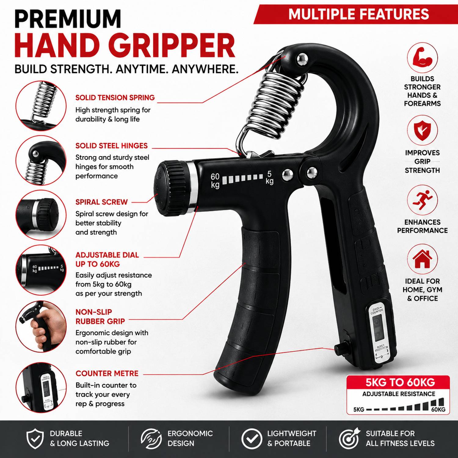 jv fitproness Counter Grip Black - Image 5