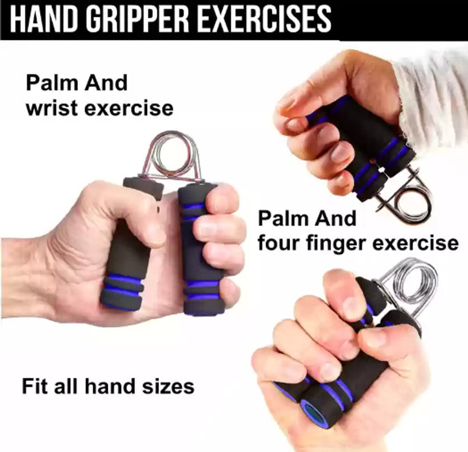 Image of UKARUS Digital Hand Grip & V-shape grip V-Shape Hand Gripper Finger Gripper for Gym Hand Grip /Fitness Grip (Multicolor)