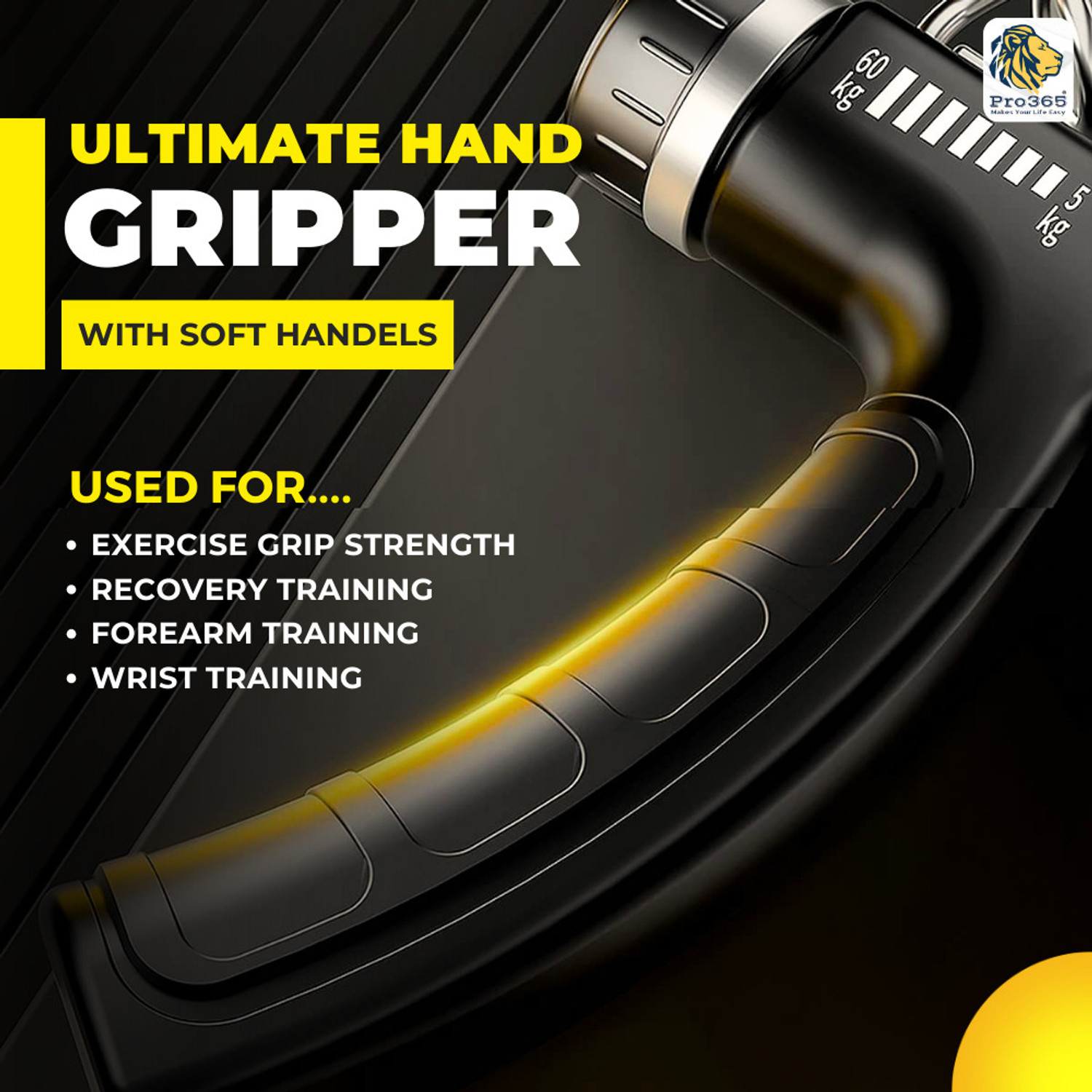 Image of PRO365 Adjustable Counter for Hand Execiser | Strengthener Hand Grip /Fitness Grip Hand Grip /Fitness Grip