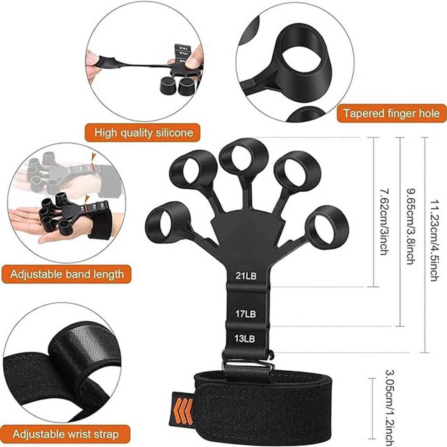 AJRO Hand Power Gripper & Finger Resistance Band - Image 5