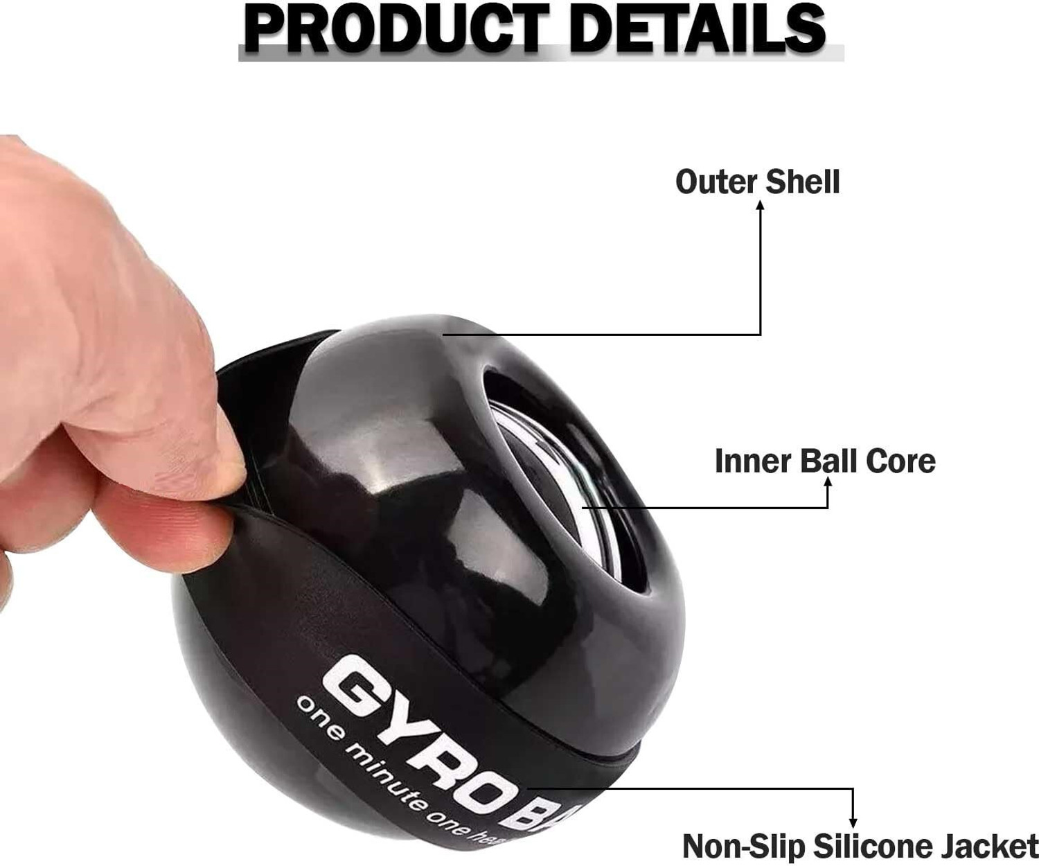 Image of Stadash BC 1468 Wrist Gyro Ball A Hand Grip /Fitness Grip