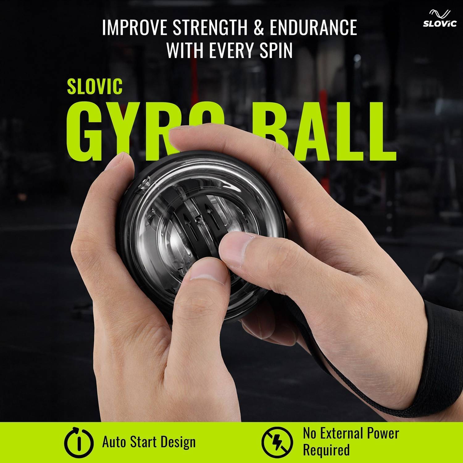 SLOVIC Gyro Ball Gym Hand Grip - Image 2