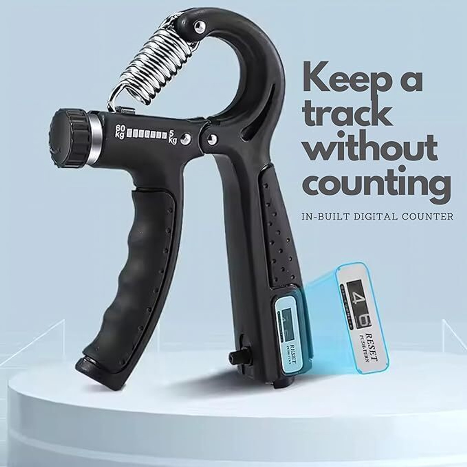 Image of Khargadham Counter Hand Grip Strengthener with Foam Handle,for Finger Exerciser Power Gripp Hand Grip /Fitness Grip