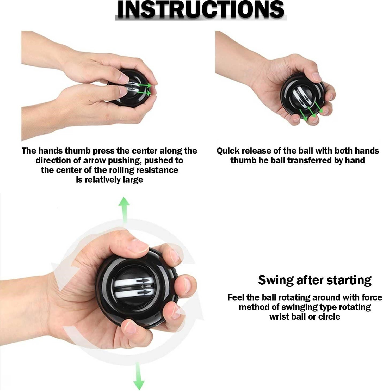 Image of Stadash BC 1468 Wrist Gyro Ball A Hand Grip /Fitness Grip