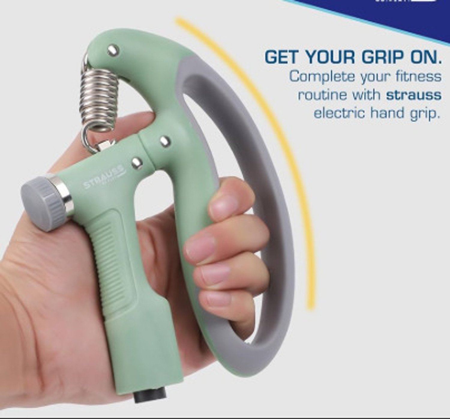 Image of UKARUS D- Shaped Hand Gripper With Counter Timer| Hand Grip 100KG Strengthener Hand Grip /Fitness Grip