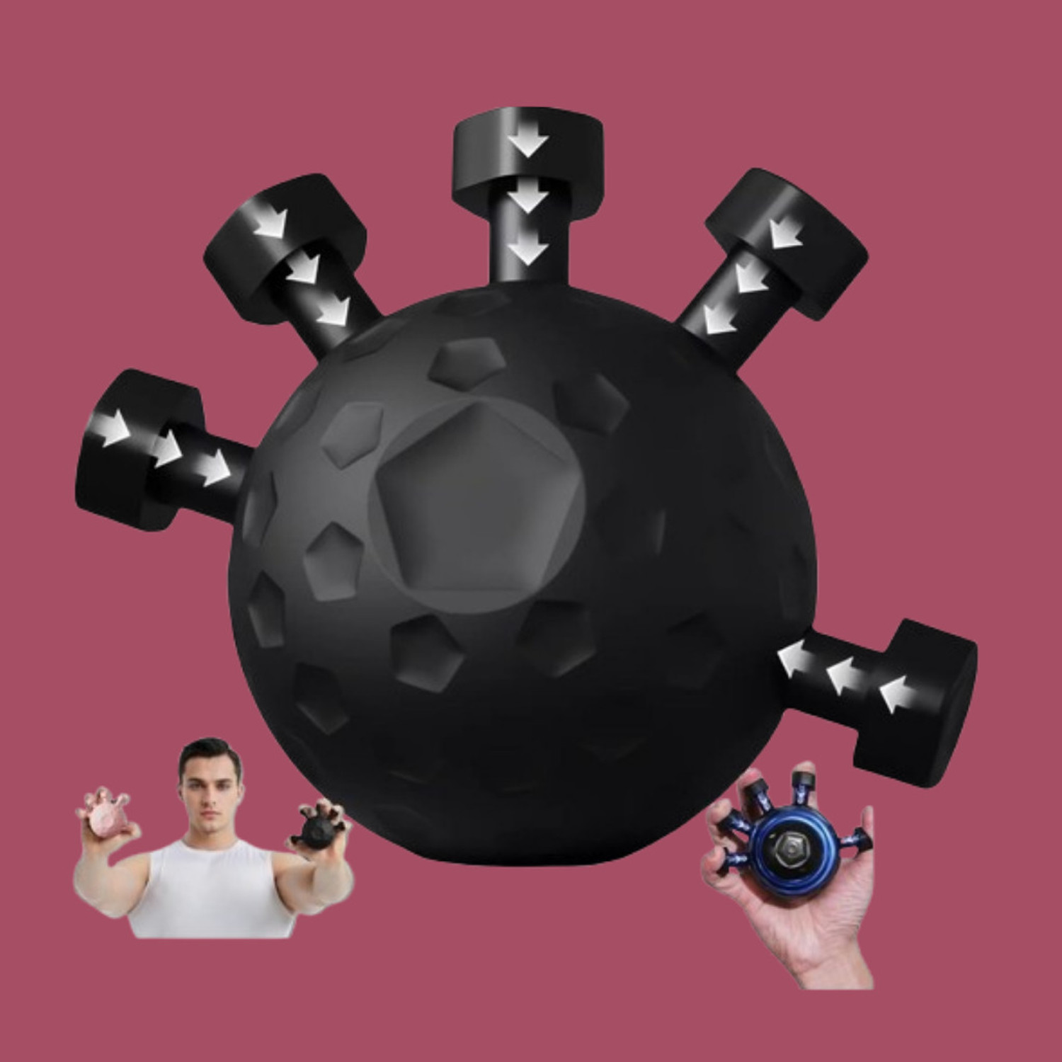 Image of Jrvent Hand Grip Resistance Ball for Finger Stability Hand Grip /Fitness Grip