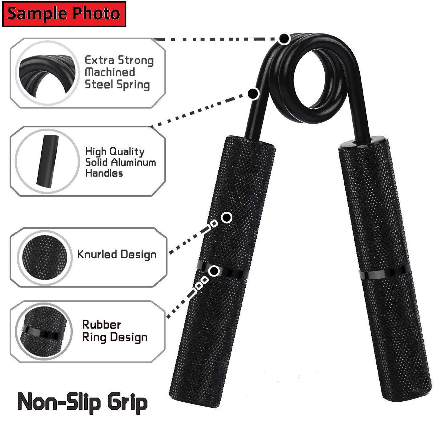 Image of Fitnesstricks 150lbs Hand Grips Metal Heavy Strength Sports Exercise Hand Grip /Fitness Grip