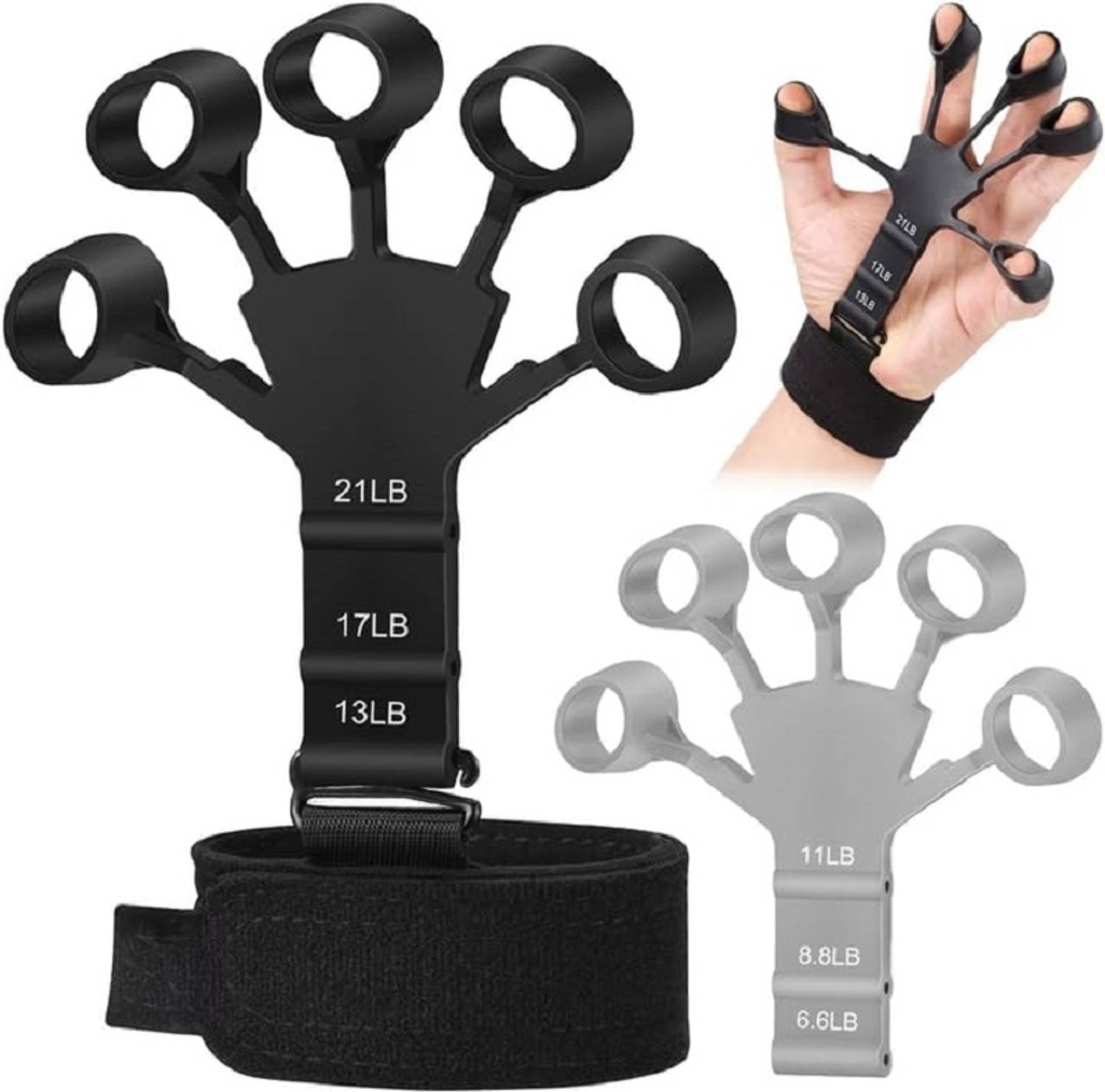 ShopiMoz Finger Strengthener Hand Exerciser Hand Grips for Strength Training for Therapy Hand Grip/Fitness Grip