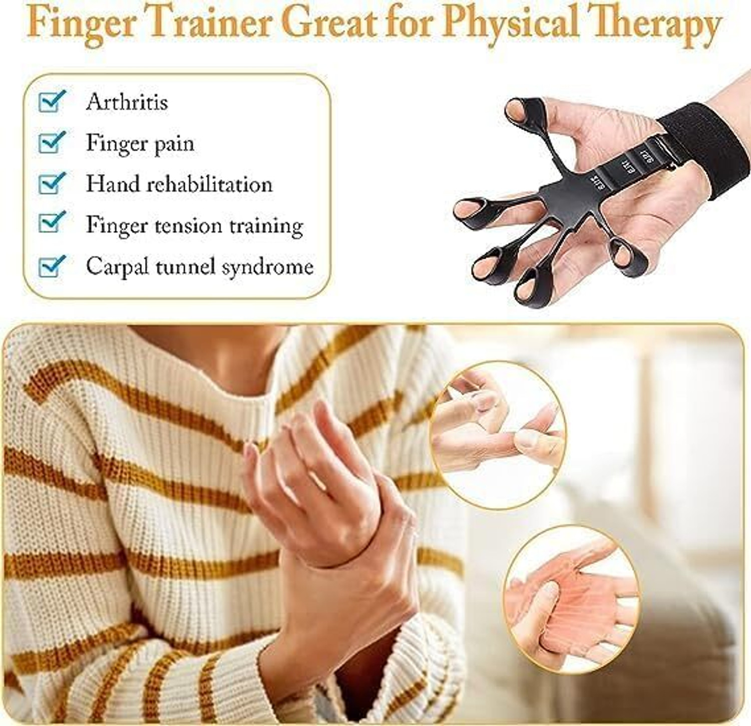 Image of WARRIO Hand Grip Exercise Ball for Finger Strength Training Men Women Hand Grip /Fitness Grip