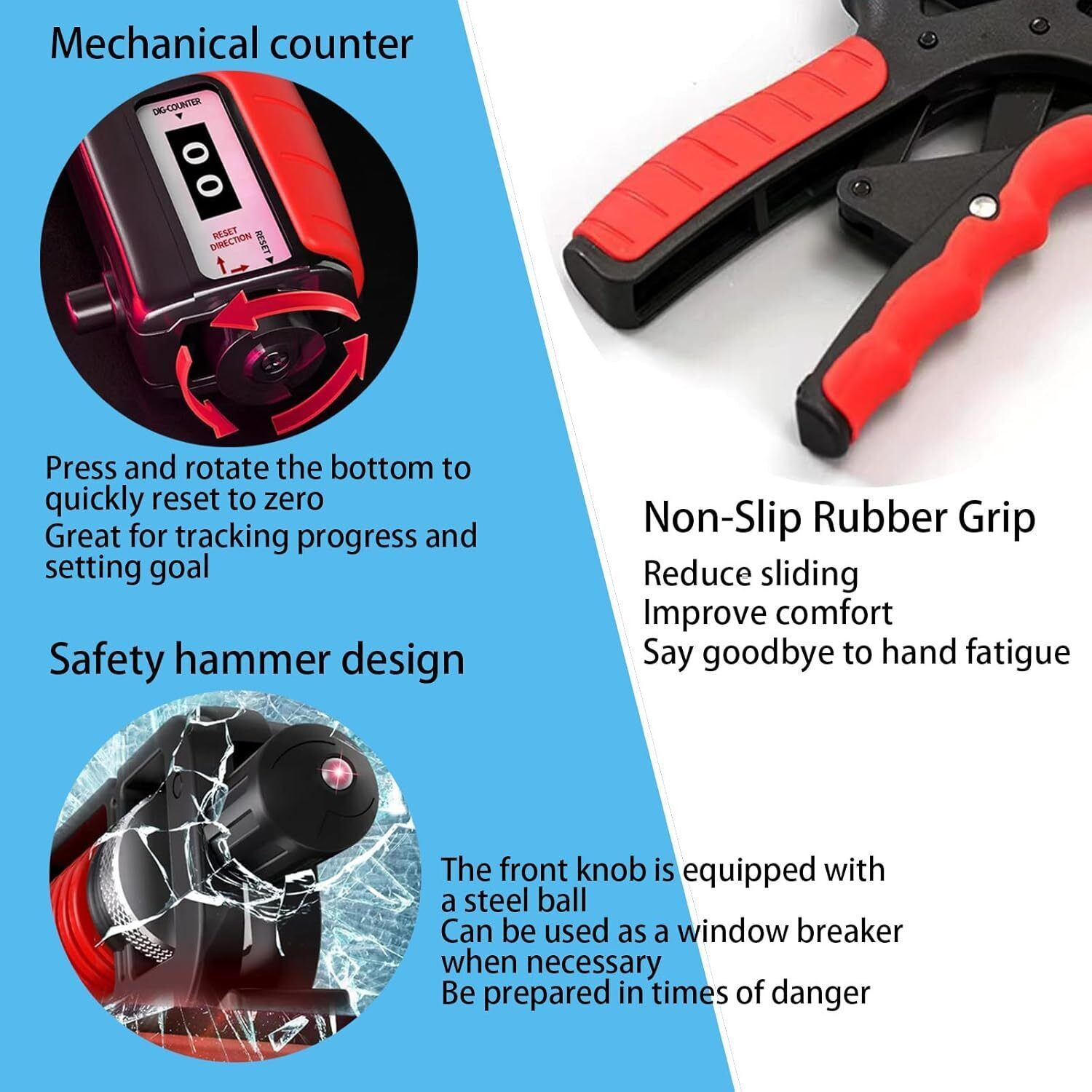 Image of VISHIXIT Hand Grip Strengthener for Gym & Home Workout Hand Exercise Equipment Hand Grip /Fitness Grip