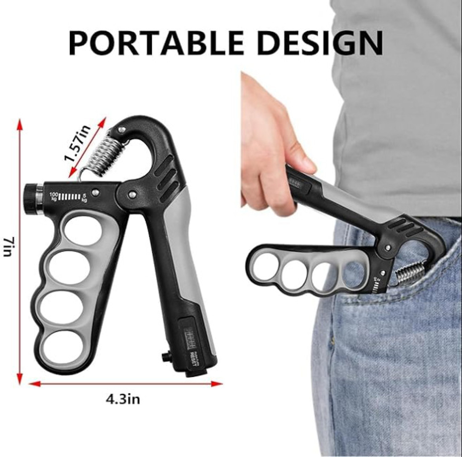 Image of UKARUS Ring counter Hand Grip Strength Trainer for Muscle Building, Forearm Exerciser Hand Grip /Fitness Grip