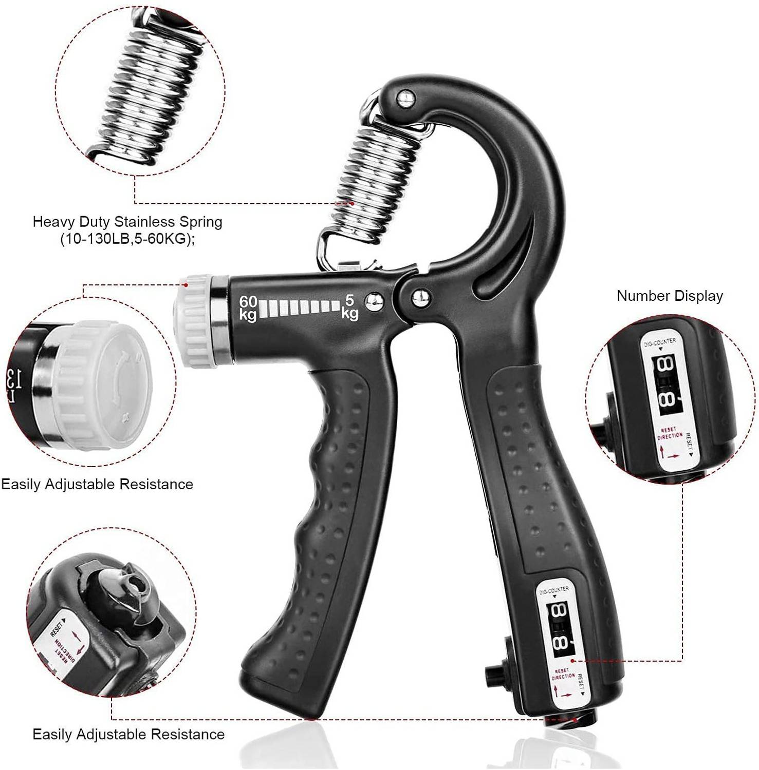ADONYX Adjustable Spring Hand Finger Exerciser - Image 4