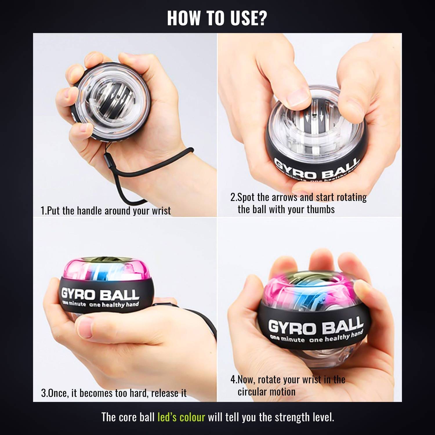 SLOVIC Gyro Ball Gym Hand Grip - Image 4