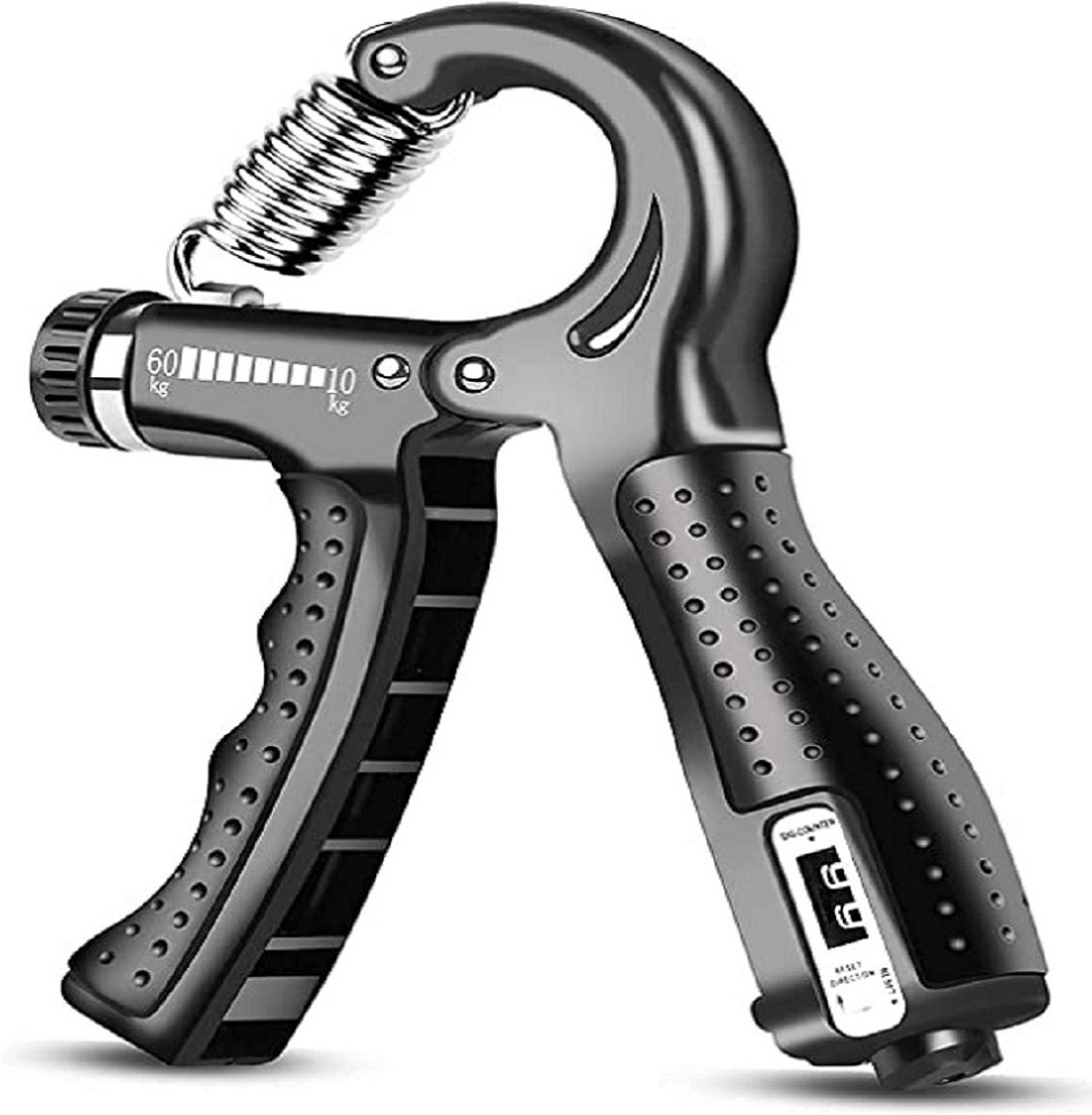 Image of Fitness Reality Adjustable Hand Grip Strengthener with Resistance Dial and Rep Counter. Hand Grip /Fitness Grip