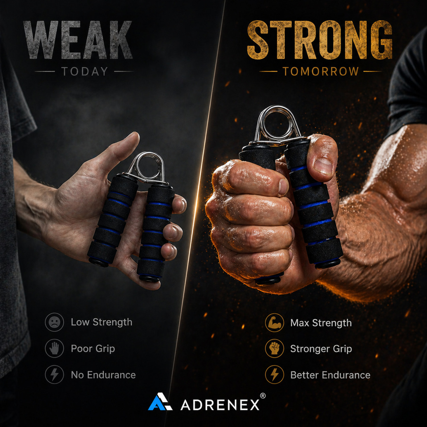 Image of Adrenex by Flipkart Foam Hand Exercise & Fitness Grip Combo
