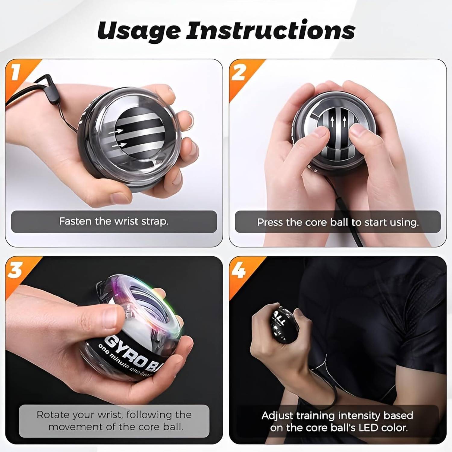 SOKT Hand Exerciser Ball Gyro Wrist Trainer - Image 3