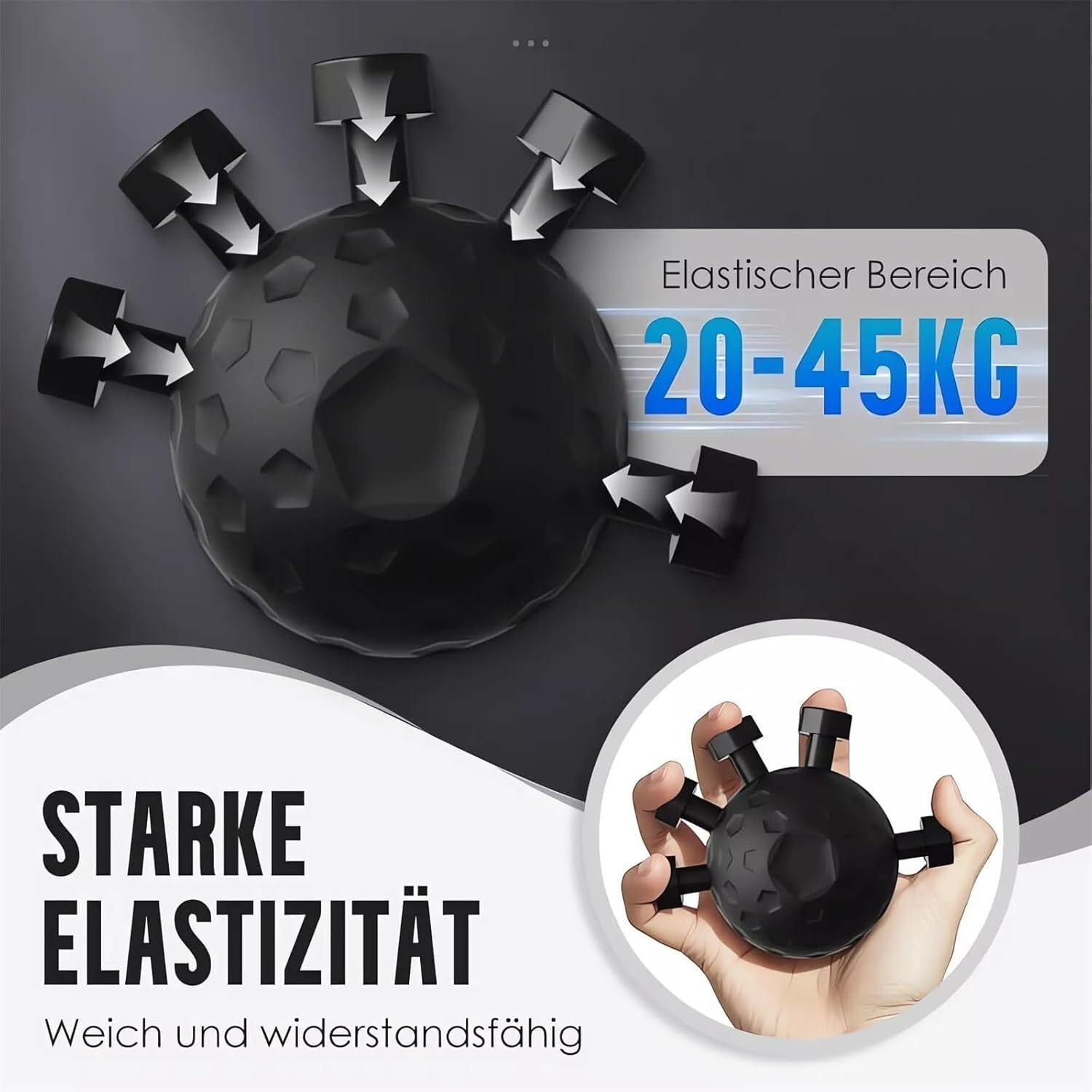 Image of Jrvent Hand Grip Resistance Ball for Finger Stability Hand Grip /Fitness Grip
