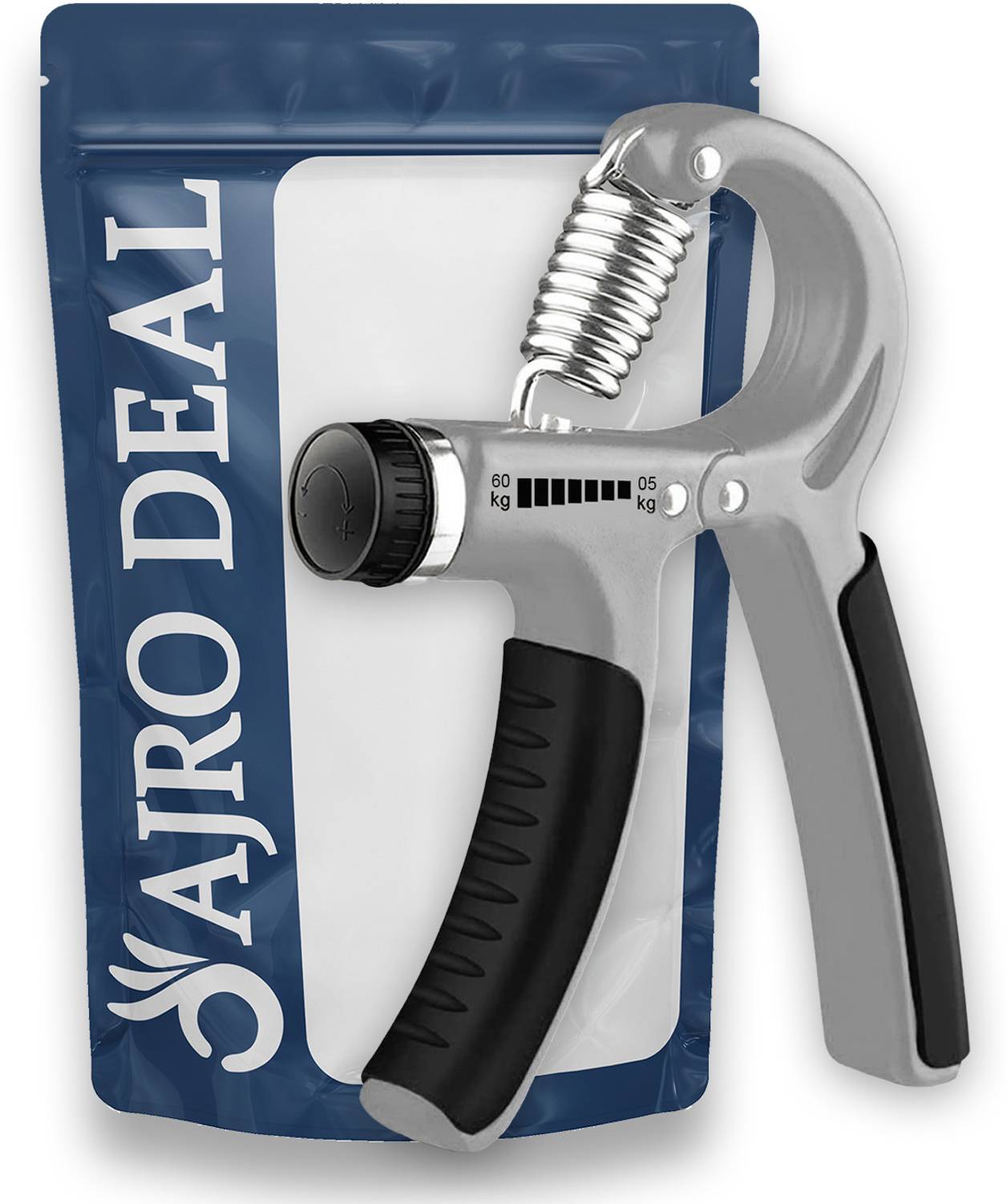 AJRO DEAL Adjustable R Shape Hand-Grip Strengthener, Power Gripper for Finger & Forearm Hand Grip/Fitness Grip