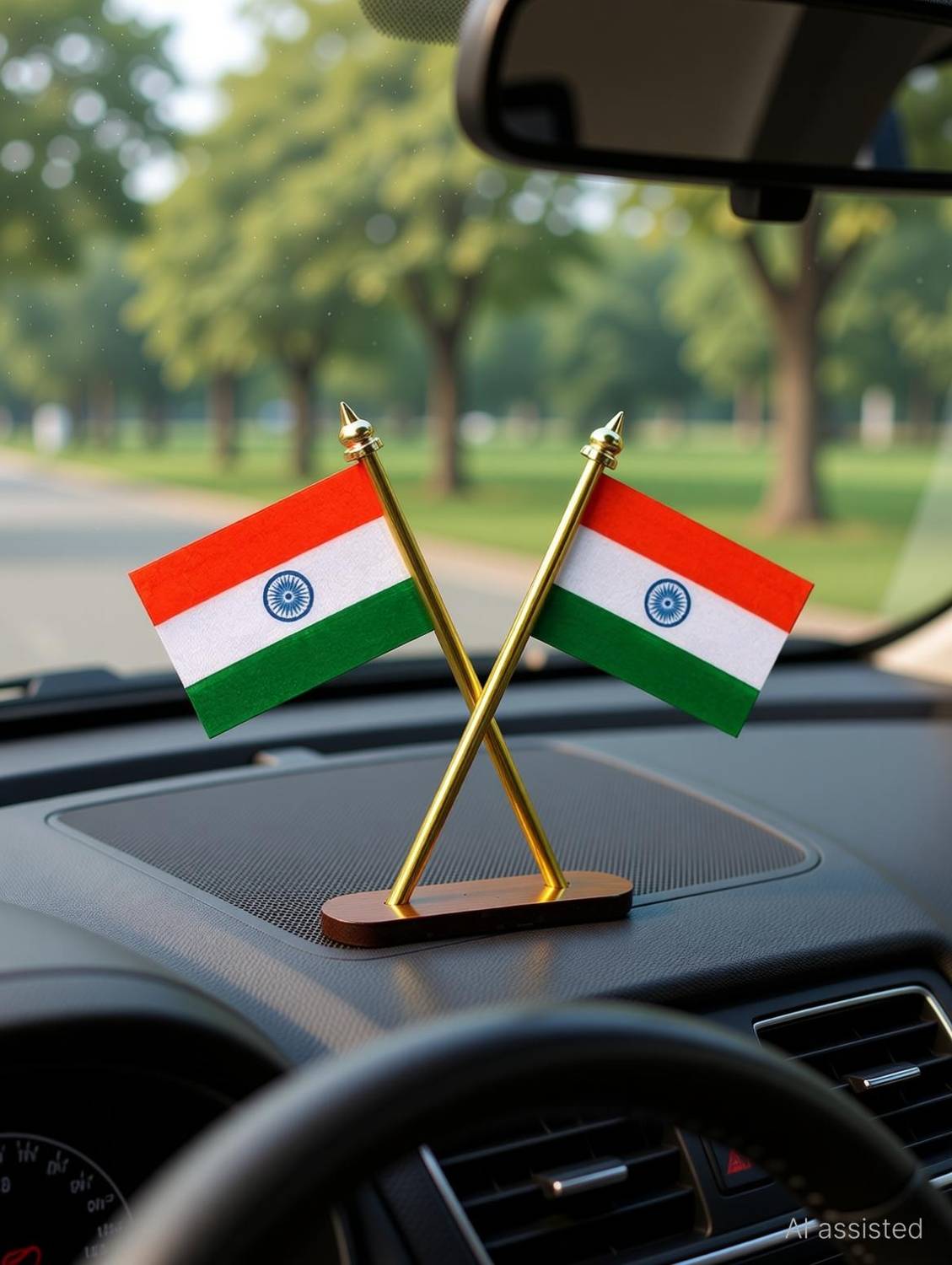 INDIA Car Dashboard Flag 13.5 cm x 7.0 cm by Adhvik