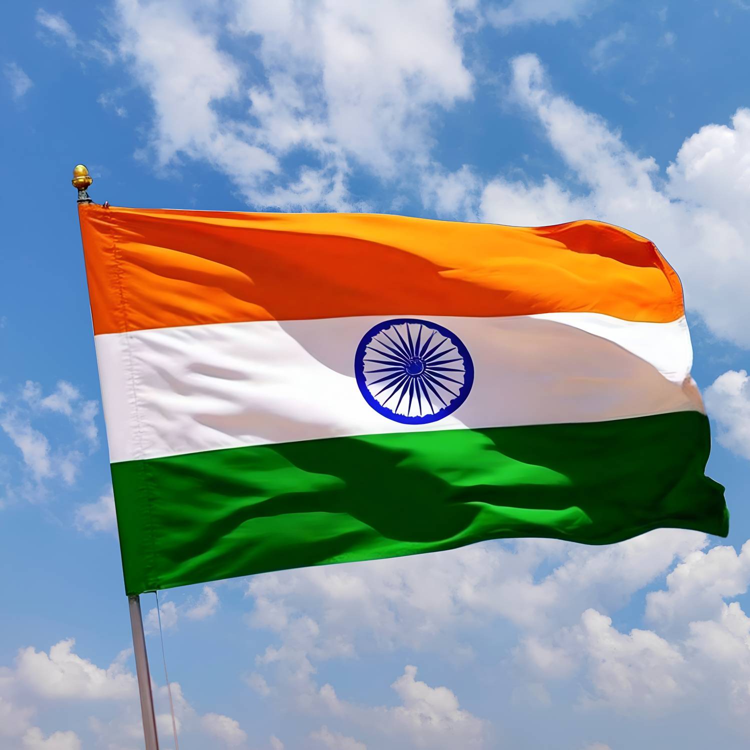 Indian Flag 27 × 40 Inch Rectangle National Outdoor Flag Outdoor Flag 68.6 cm x 101.6 cm by Brotherskart