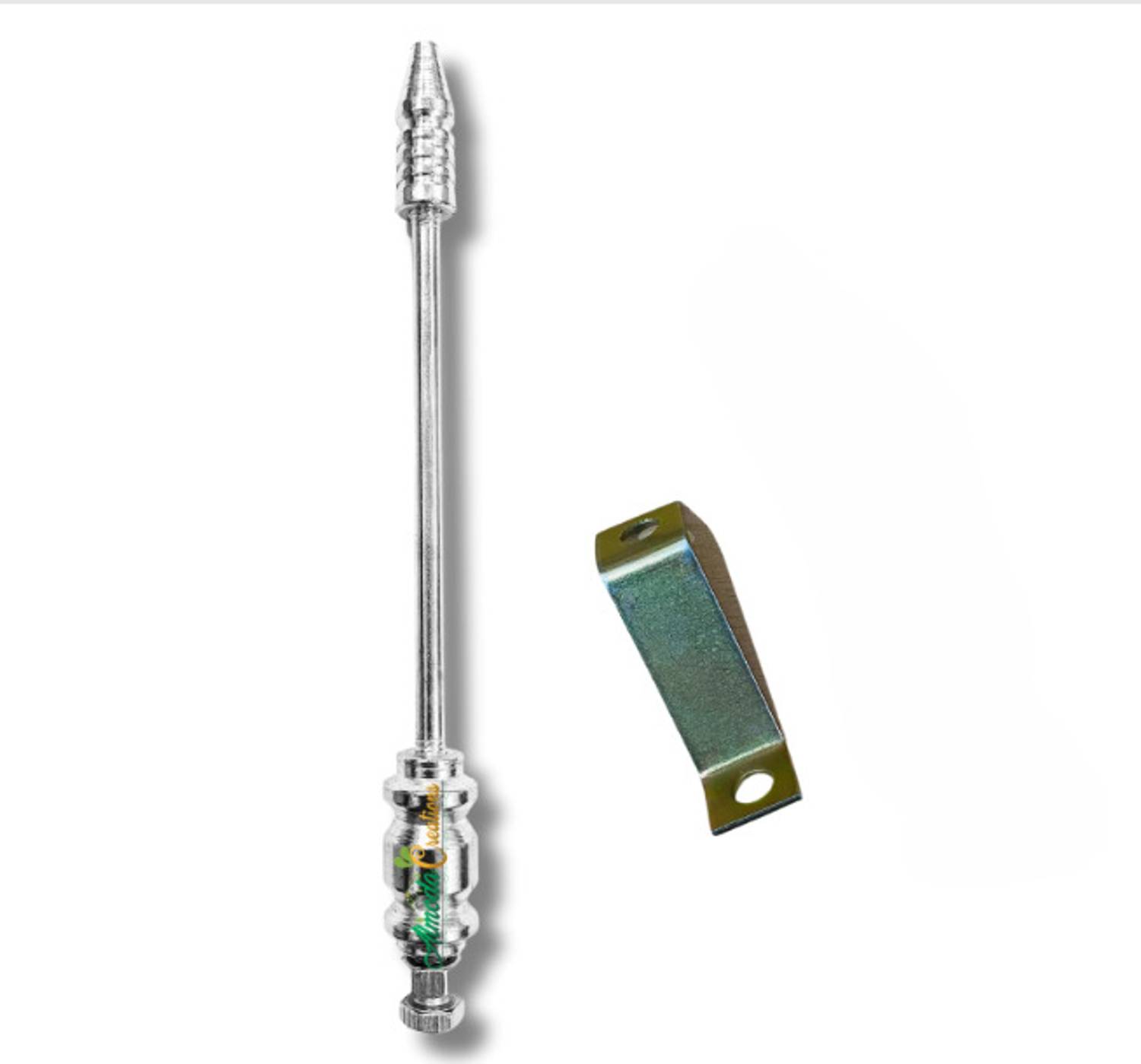 Silver Car Flag Rod with Bracket Set for All Car Models Car Window Flag 15.2 cm x 25.4 cm by ARSH
