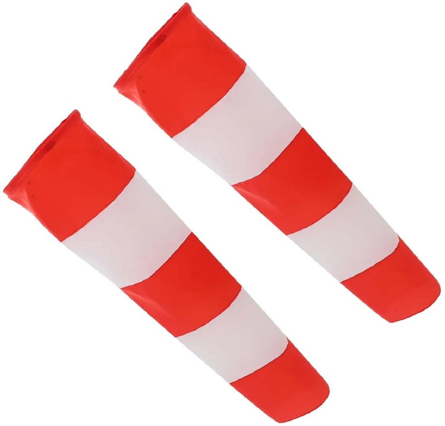 Windsock Cloth Double Layer Multi Color Red & White 6 feet Long, PP Rope 3mtr Outdoor Flag 182.9 cm x 61.0 cm by BEGGOSAFE