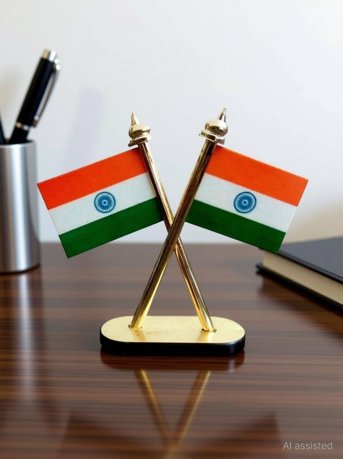 Indian Car Dashboard Flag 10.0 cm x 7.0 cm by Boopow