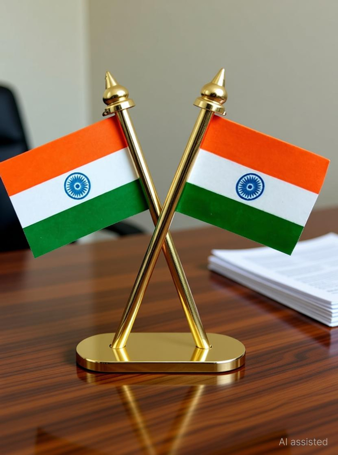 Image of flage Indian flag for car dashboard, office table, study table Car Dashboard Flag 22.9 cm x 15.2 cm (Nylon, Pack of 1)
