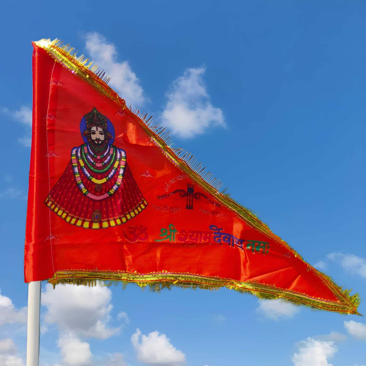 Khatu Shyam Ji Flag Outdoor Flag 53.3 cm x 61.0 cm by Brotherskart