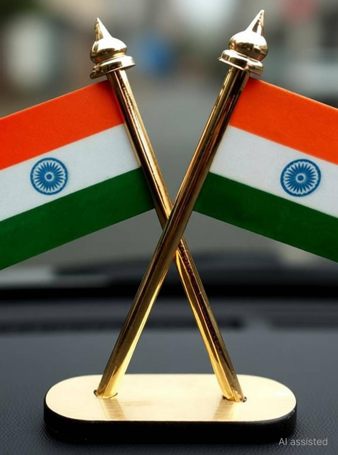 India Car Dashboard Flag 22.9 cm x 10.2 cm by CapeShoppers