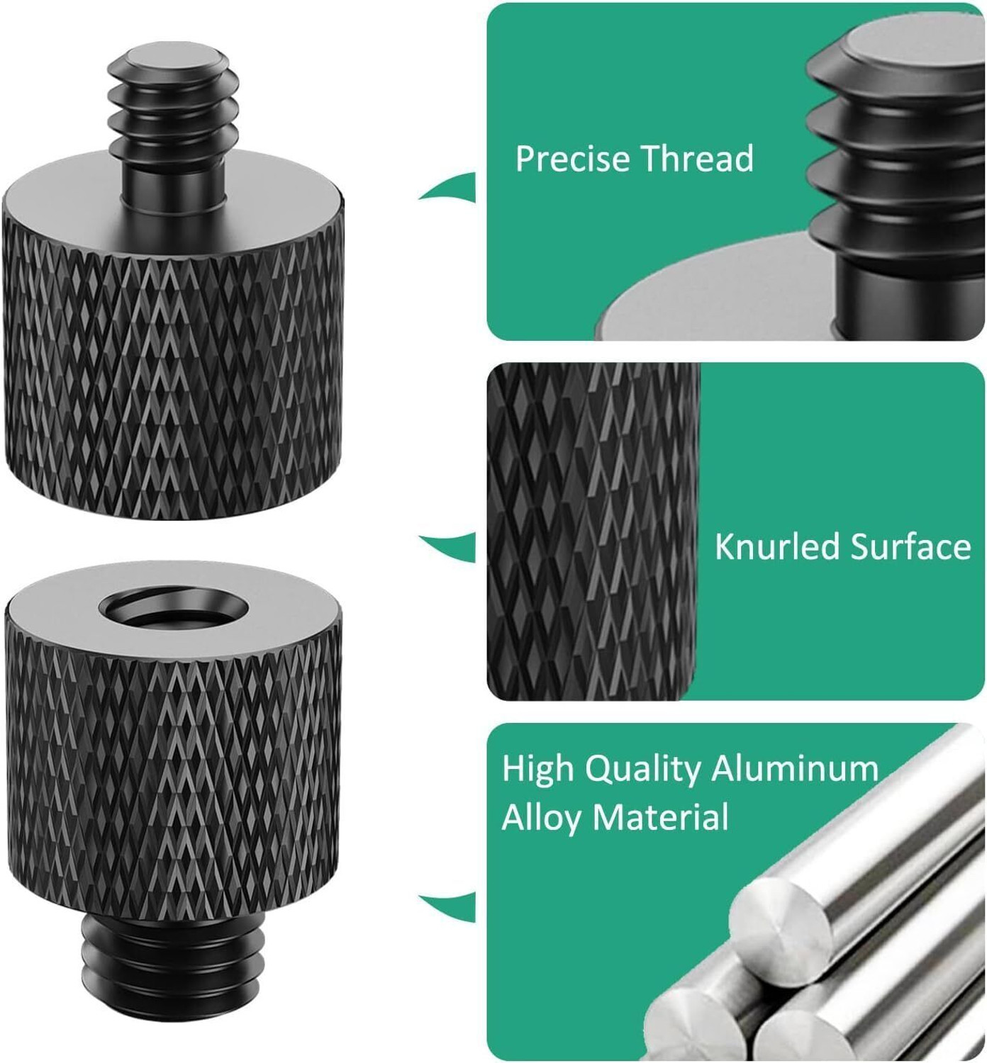 Image of MILLETS 1 /4 to 3 /8 Tripod Screw Adapter 4 Pcs 1 /4 Male to 3 /8 Female Flash Shoe Adapter