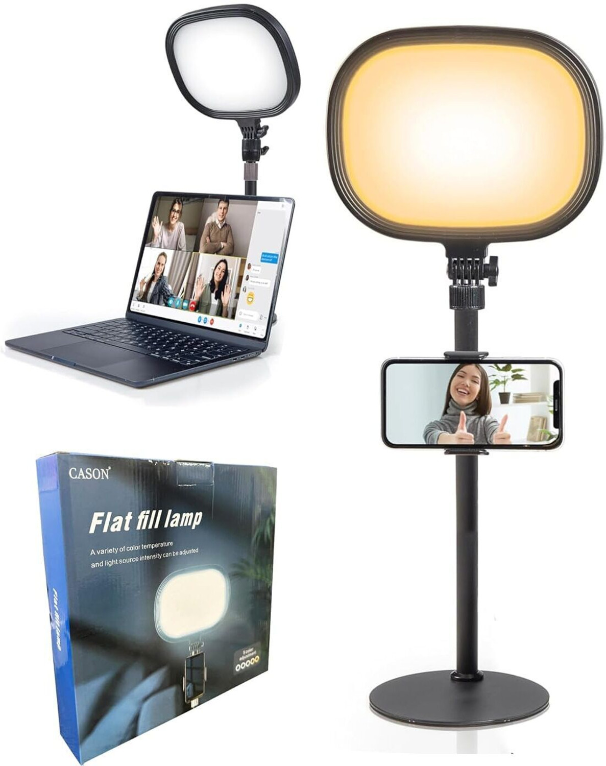 Image of CASON Slab KeyLight for VideoShooting ,Tripod Stand with Light Five Color Temperatures Flash