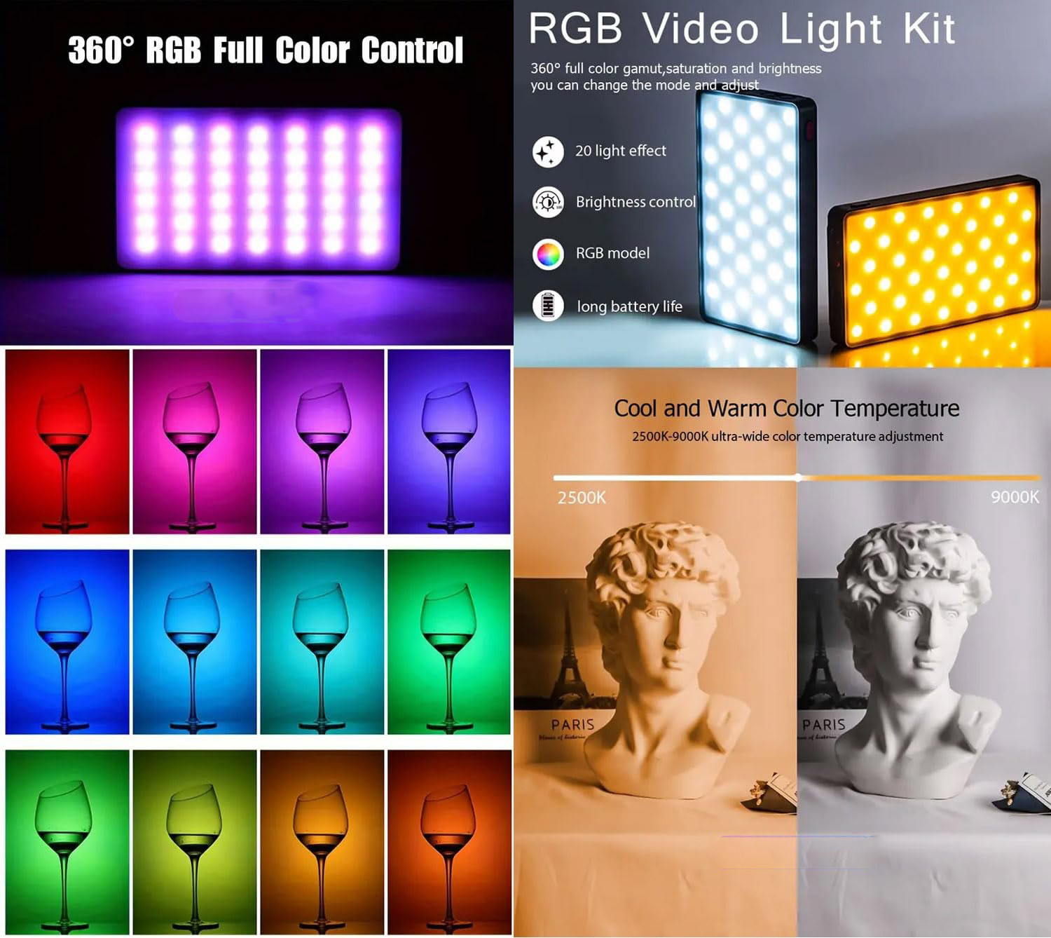 Image of Fitgear FG-K5 SelfieLight Rechargeable 1800mAh Battery Portable Mini Clip LED VideoLight Flash