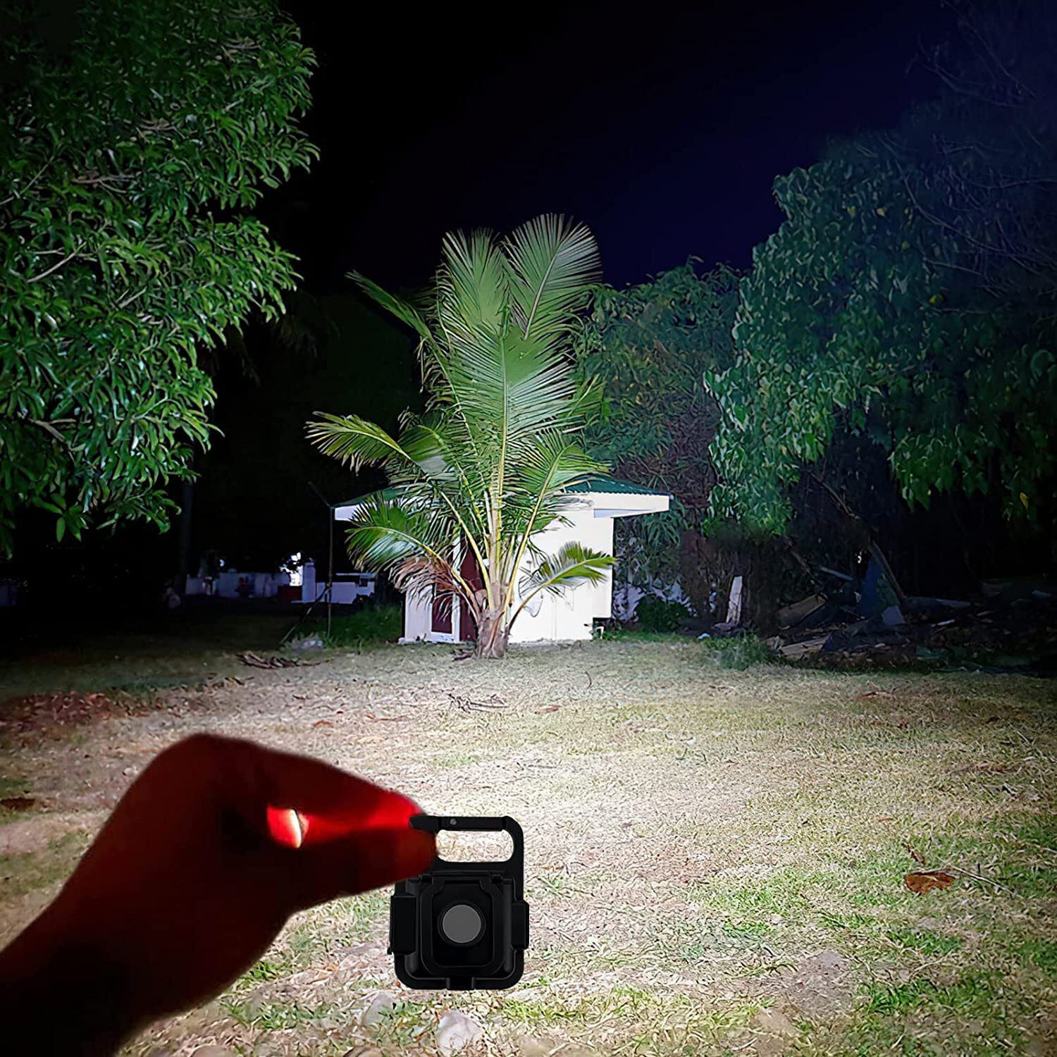 Image of FITUP COB Mini Flashlights Bright USB Rechargeable light with keychain Torch Flash