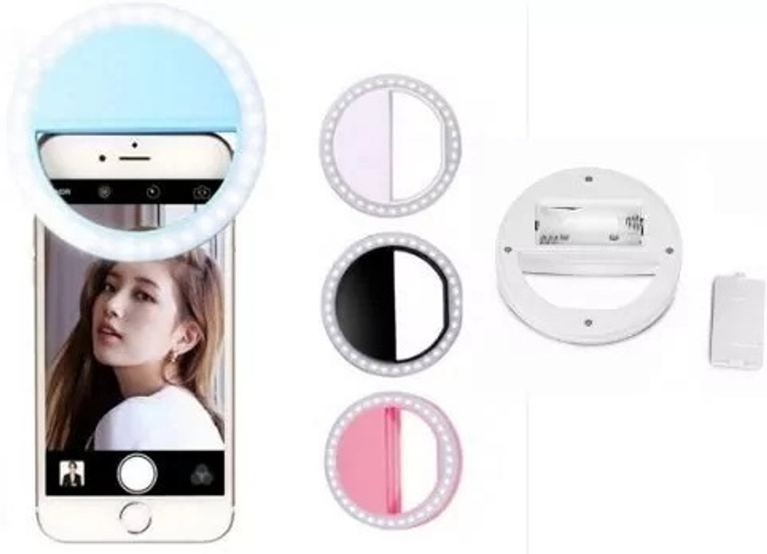 Image of SAVI Selfie Light Rechargeable 1800mAh Portable Light Mini Clip LED Video Light Flash